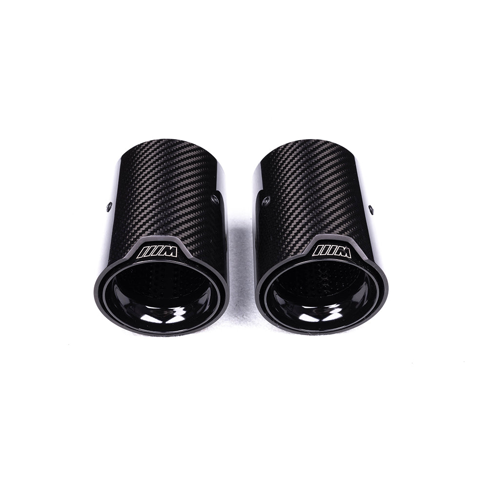 M-Style Gloss Carbon & Gloss Black 63mm / 92mm / 120mm Exhaust Tips
