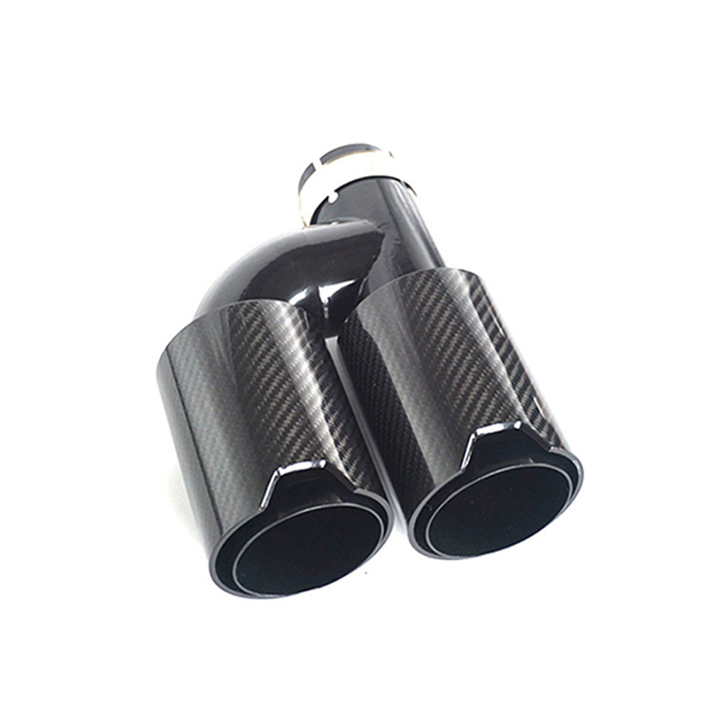 BMW Universal H-Type Carbon Fiber Exhaust Tip – Carbon + Black Full Set