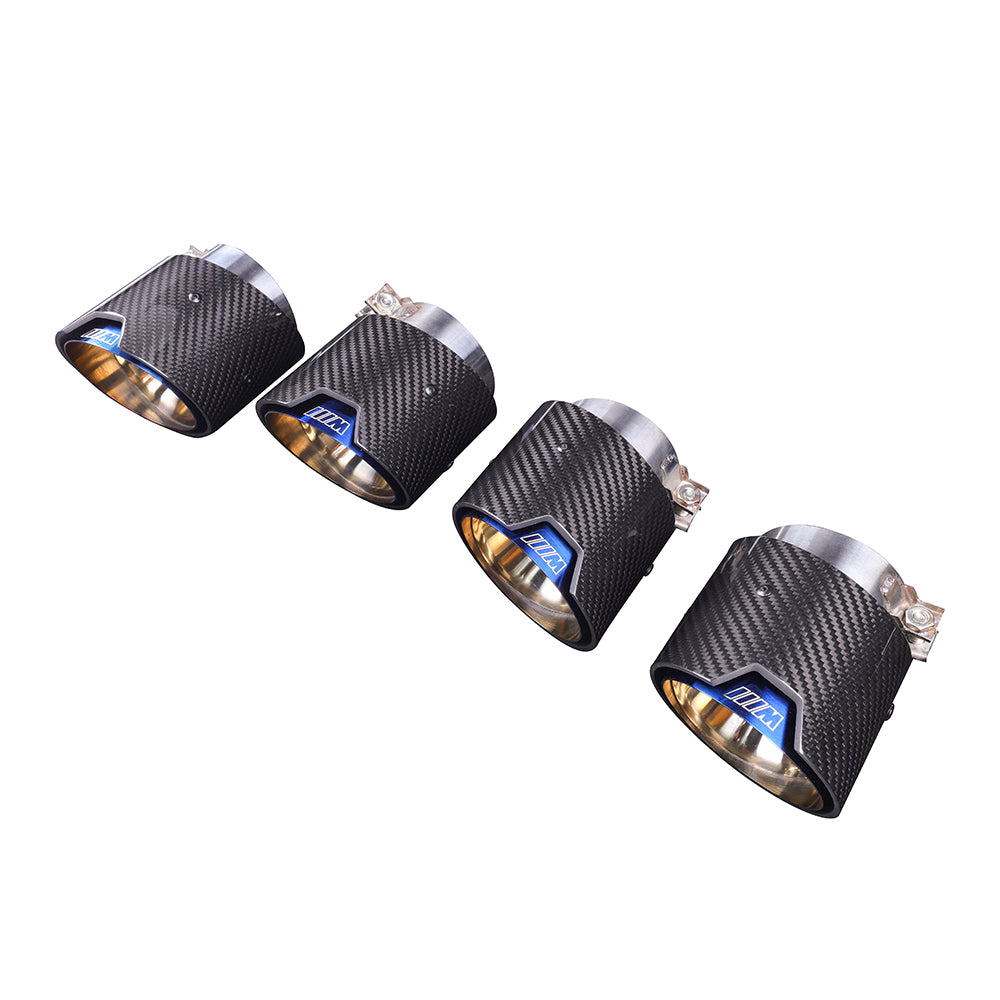 G80 / G82 / G83 M3 & M4 Carbon Fiber Exhaust Tips Set – Blue + Carbon (2021+)