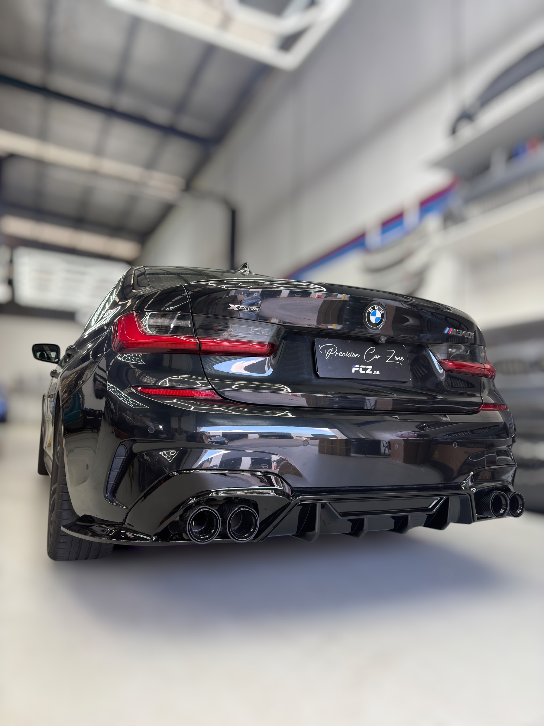 BMW G20 Competition Style Rear Diffuser Gloss Black (2019–2022 M Sport)