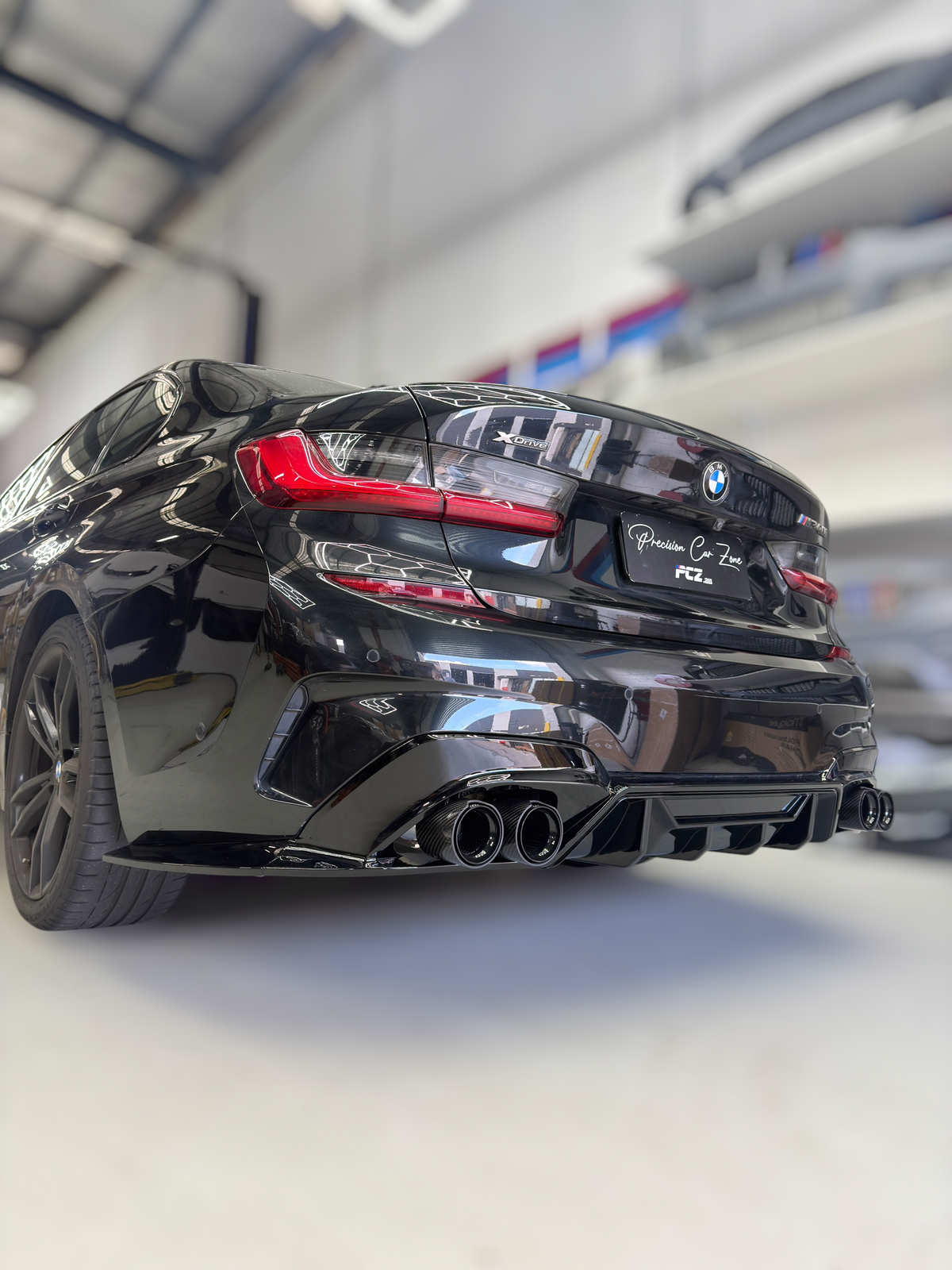 BMW G20 Competition Style Rear Diffuser Gloss Black (2019–2022 M Sport)