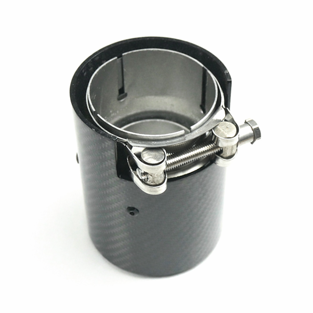 M-Style Gloss Carbon & Silver 67mm / 92mm / 120mm Exhaust Tips