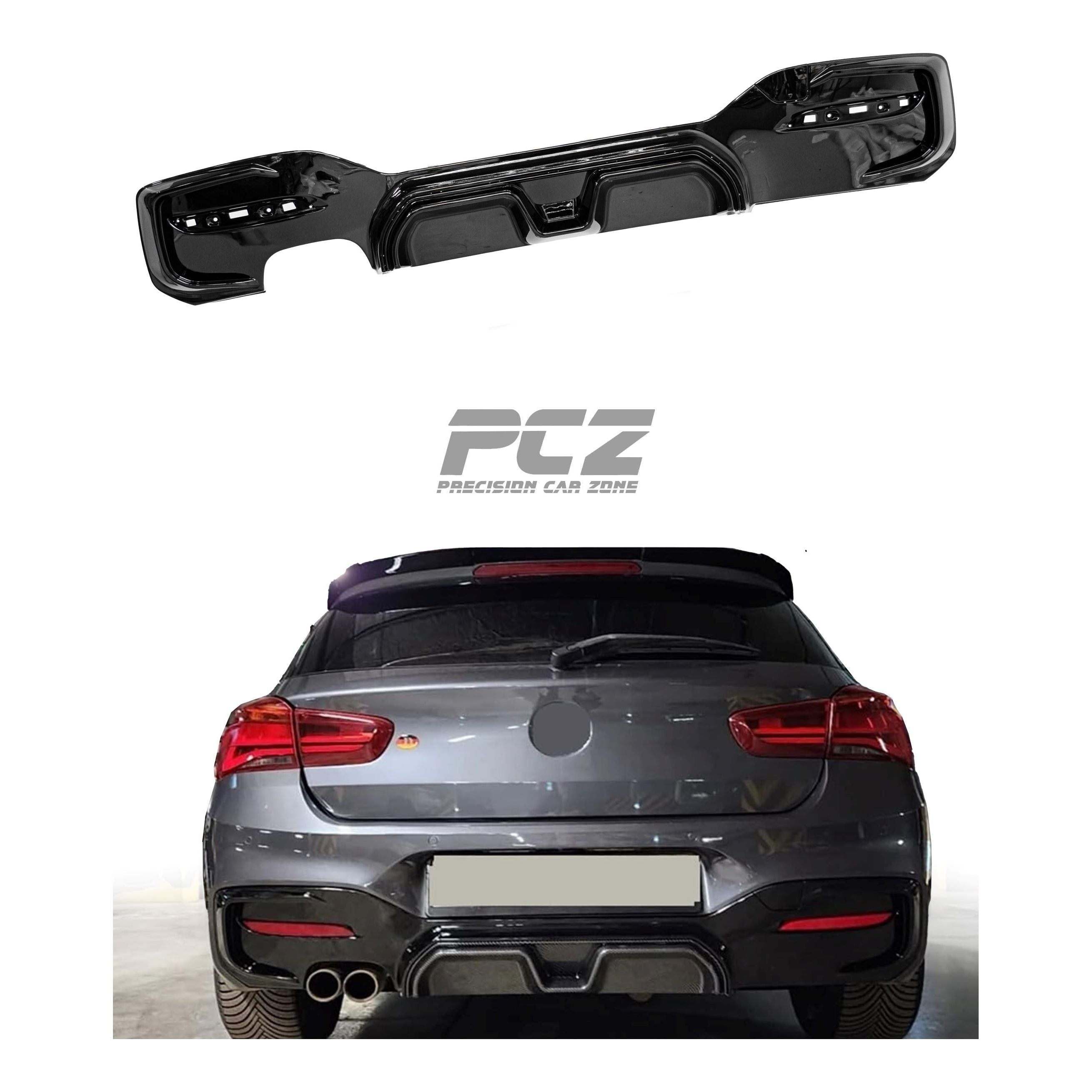F20 LCI CS Diffuser Glossy Black (Dual Single Exit)