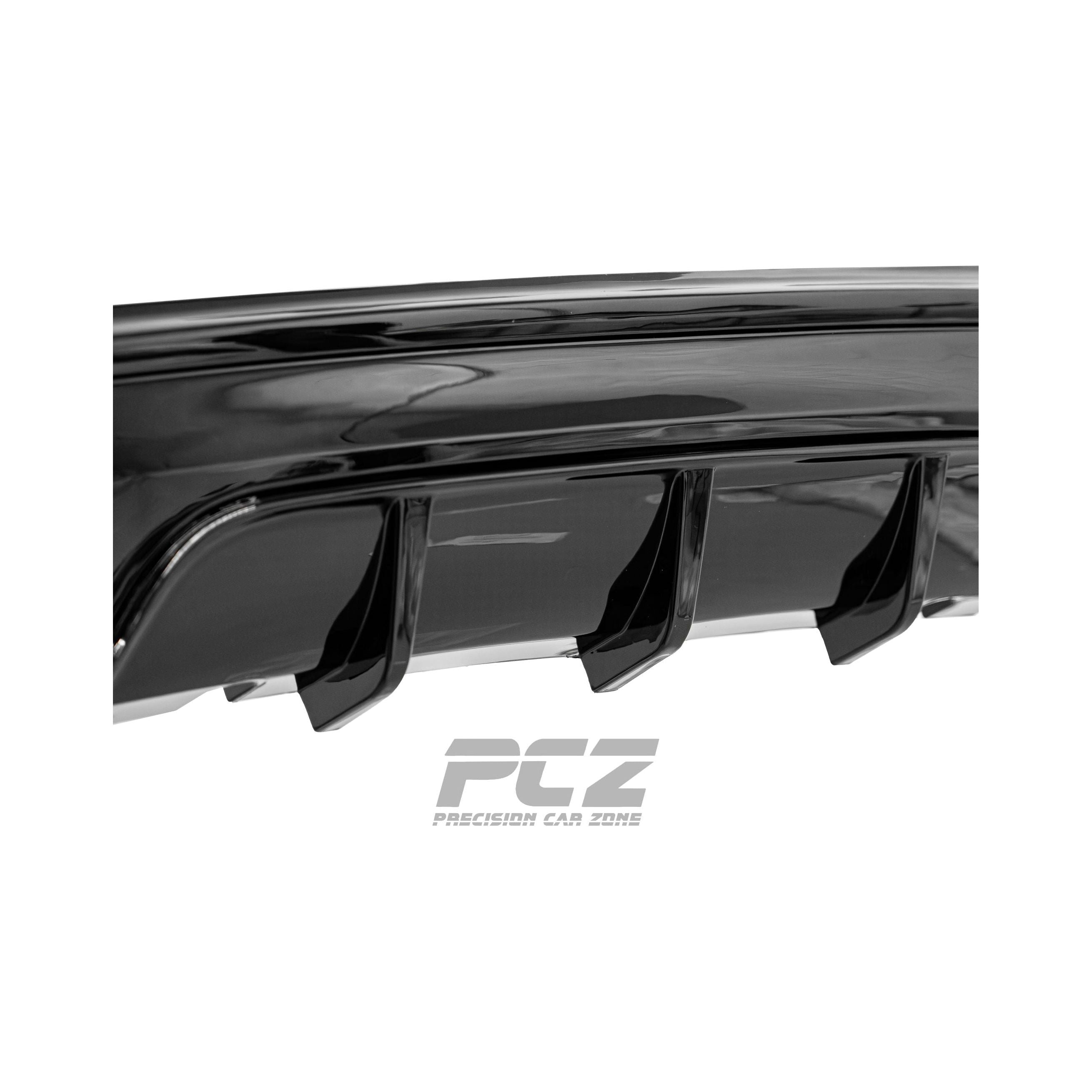 F22 M-Performance Style Diffuser (Single Exit Exhaust) Glossy Black
