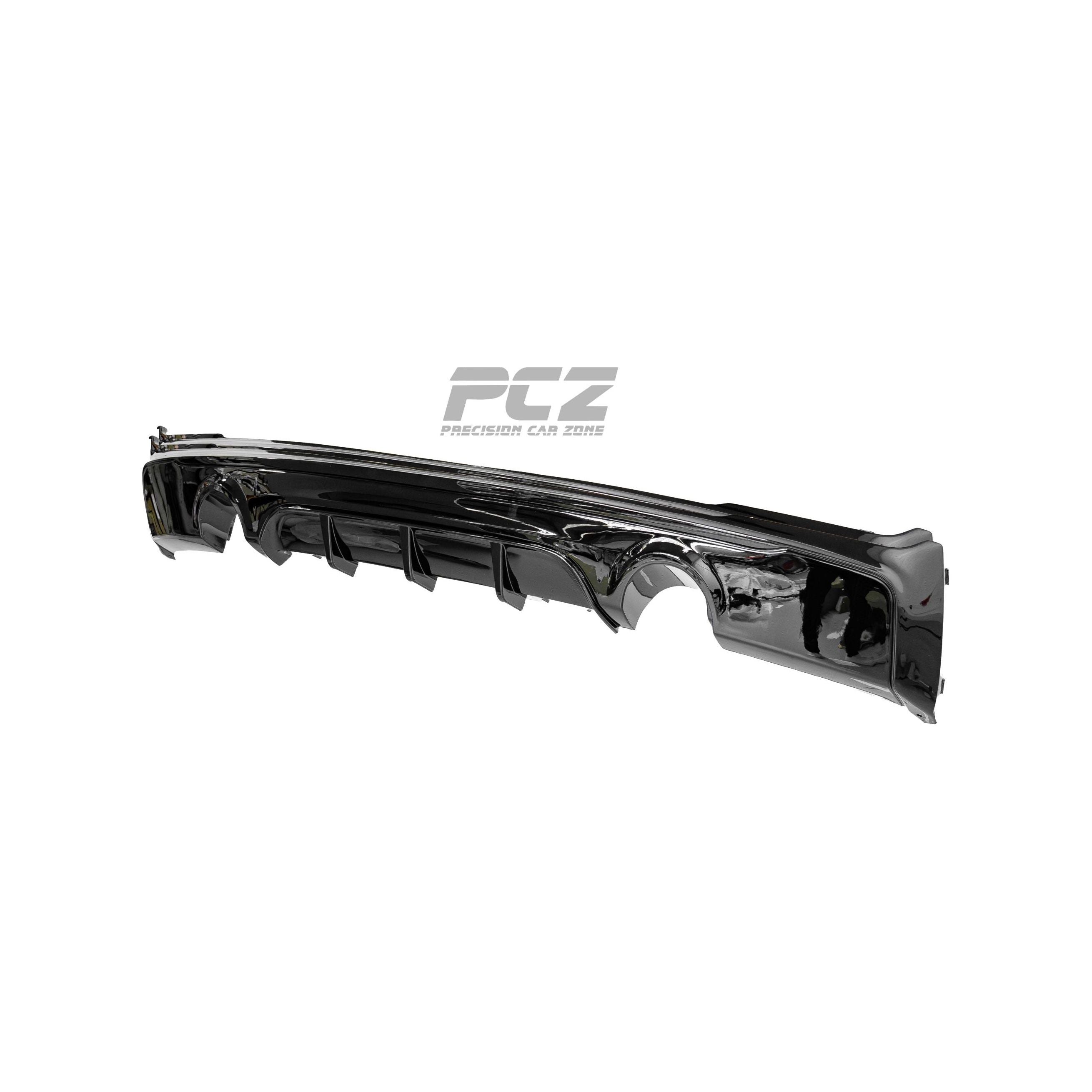 F22 M-Performance Style Diffuser (Quad Twin Exhaust) Glossy Black
