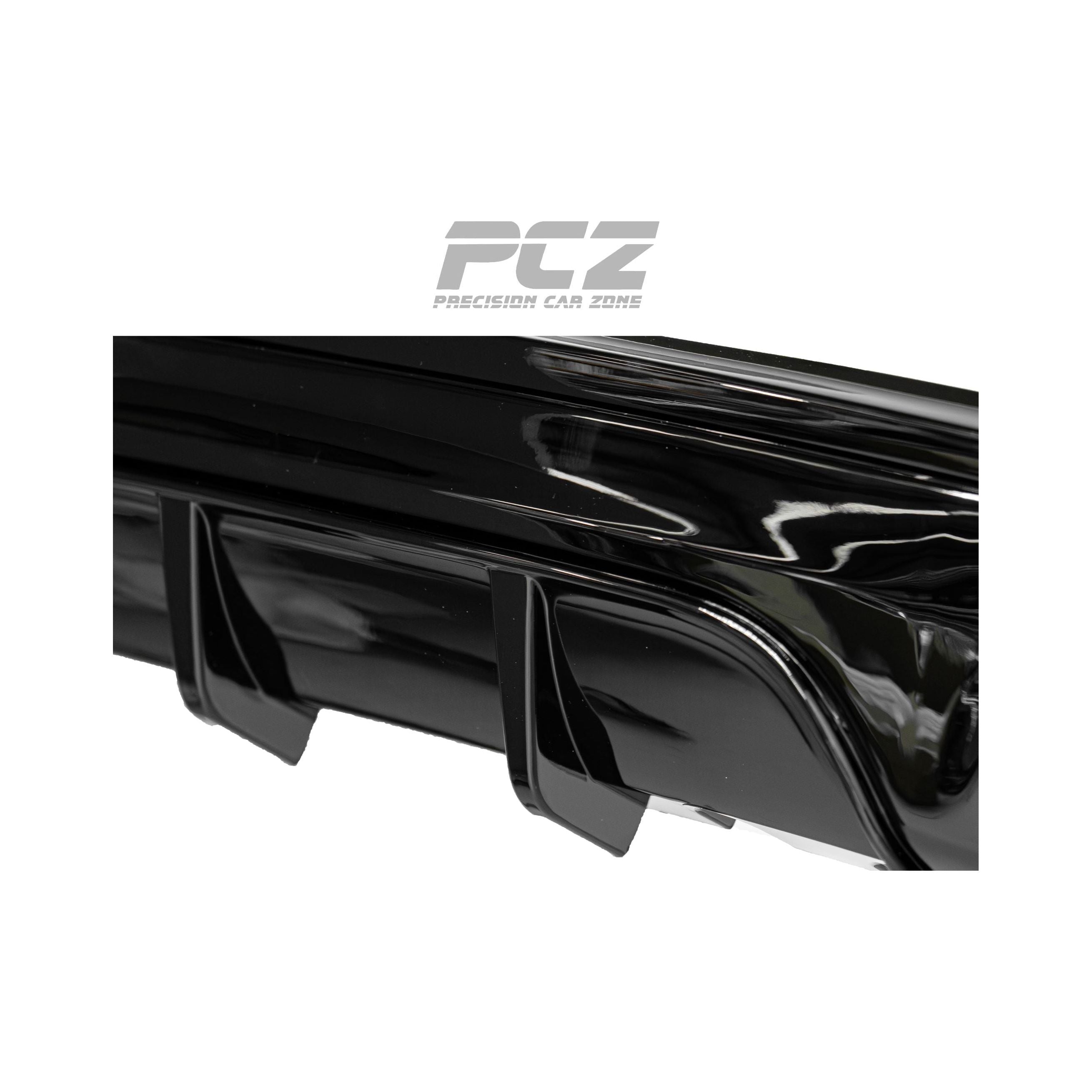 F22 M-Performance Style Diffuser (Quad Twin Exhaust) Glossy Black