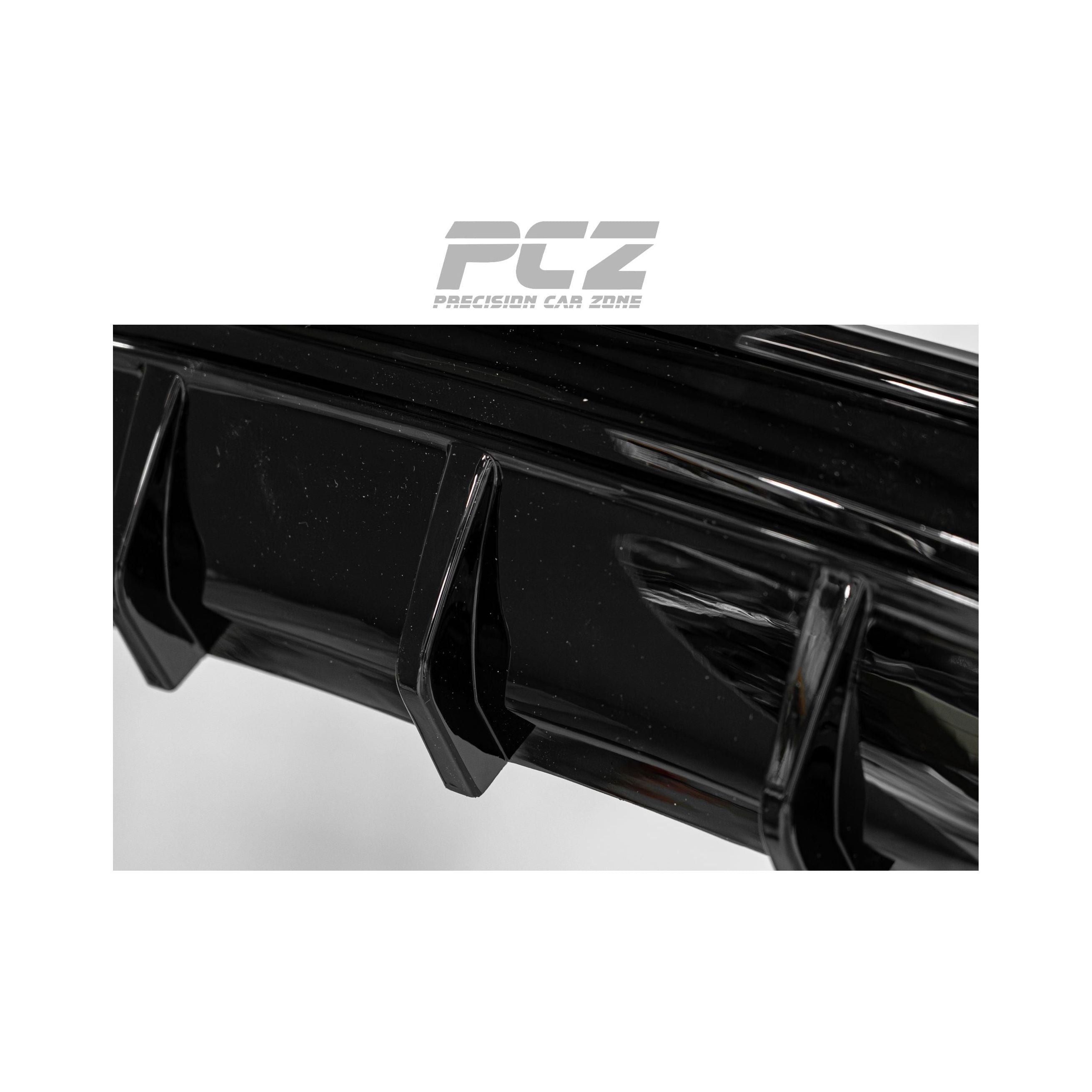F22 M-Performance Style Diffuser (Single Exit Exhaust) Glossy Black