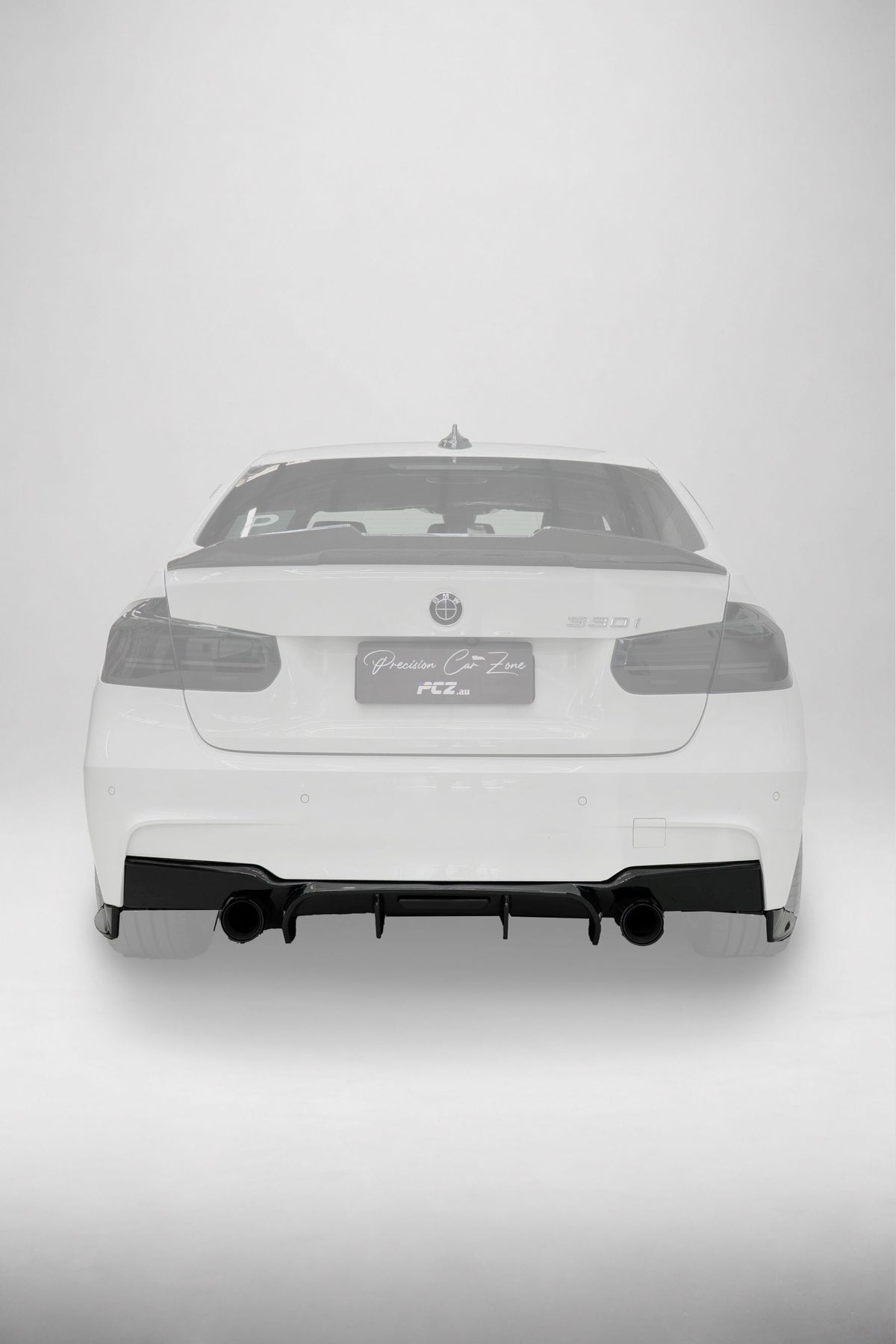 BMW F30 Competition Style Rear Diffuser with LED – Gloss Black