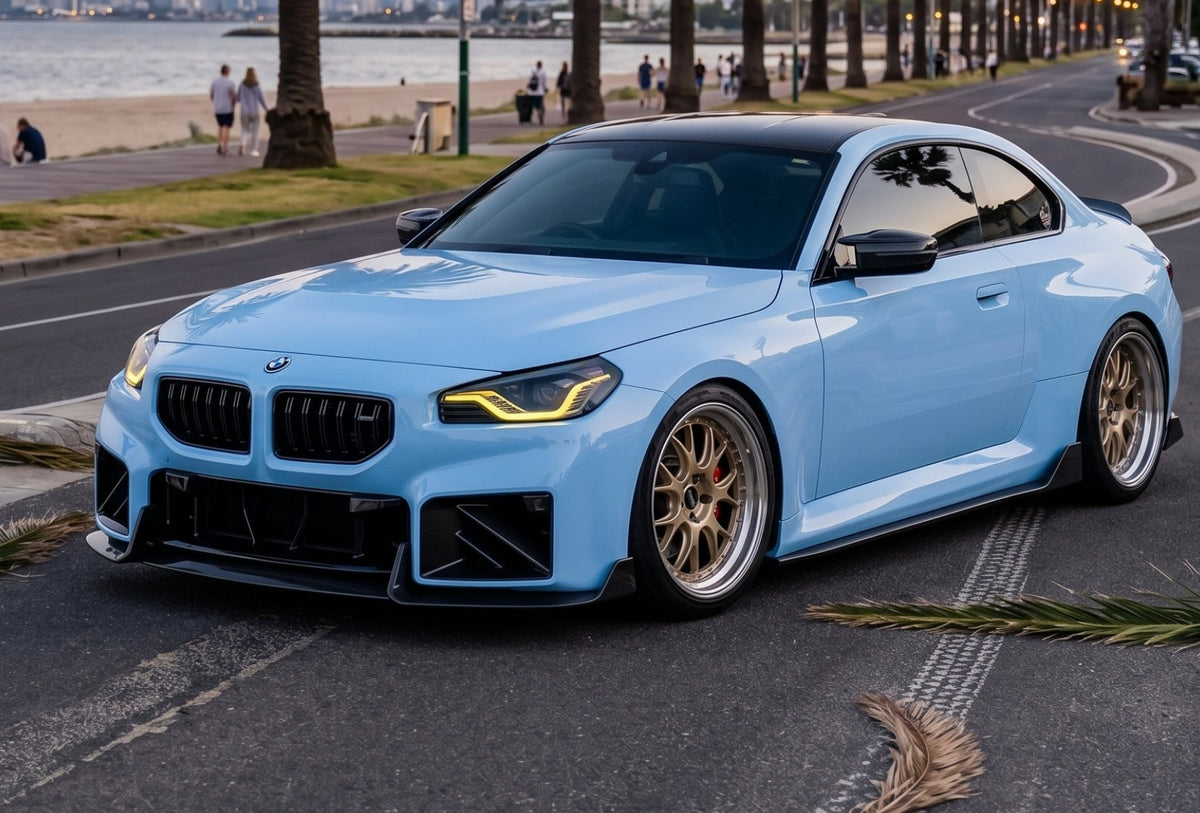 BMW G87 M2 M-Style Side Skirt Extensions – Dry Carbon Fibre | 2023+