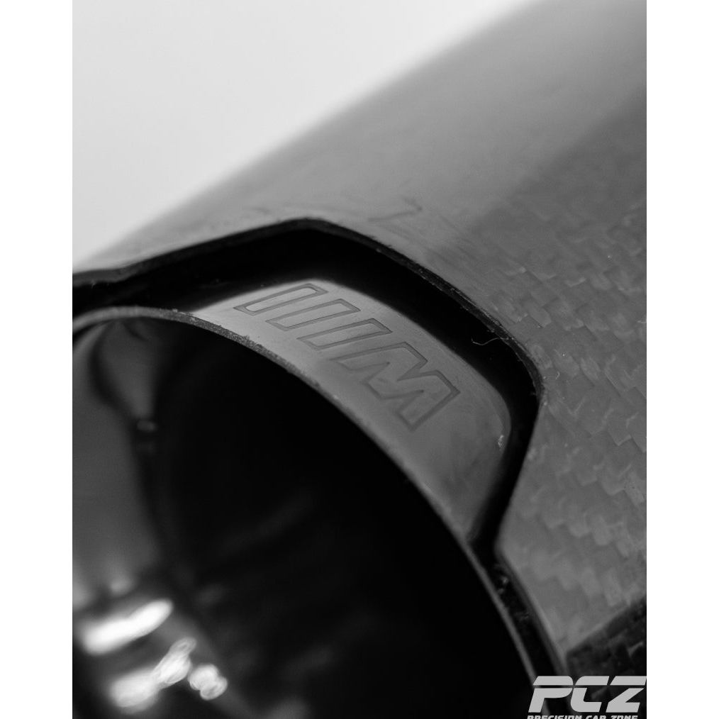 BMW Universal H-Type Carbon Fiber Exhaust Tip Set (Pair) – Gloss Carbon & Gloss Black