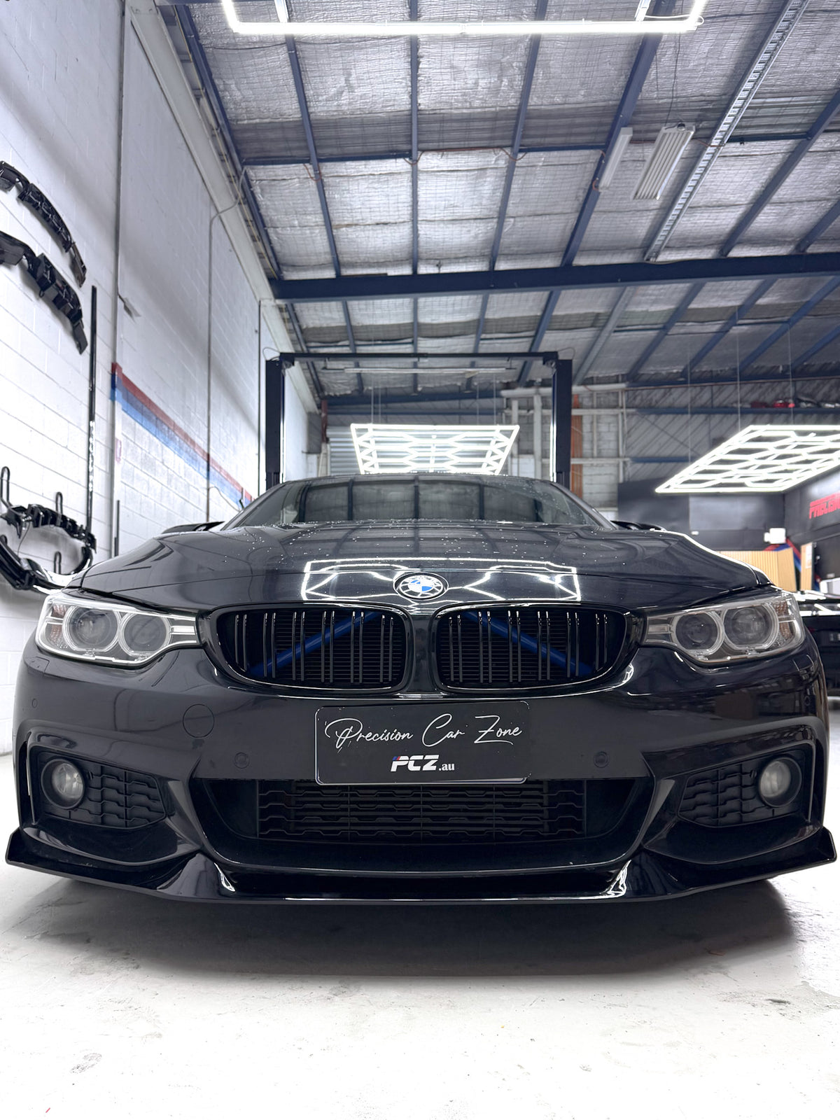 F32 / F33 / F36 M-Tech MAD Style Front Lip – Glossy Black