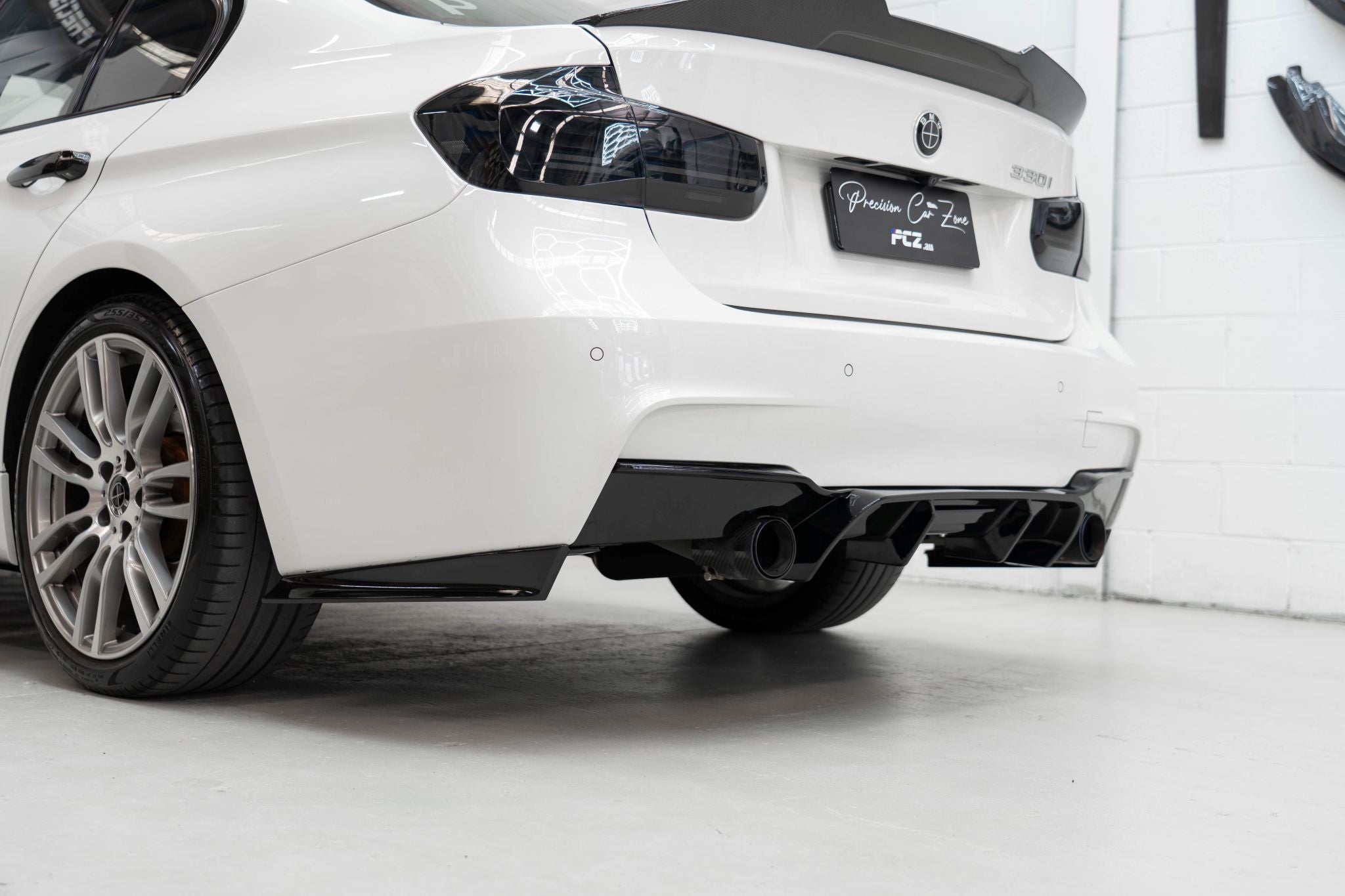 BMW F30 Competition Style Rear Bumper Splitters – Gloss Black
