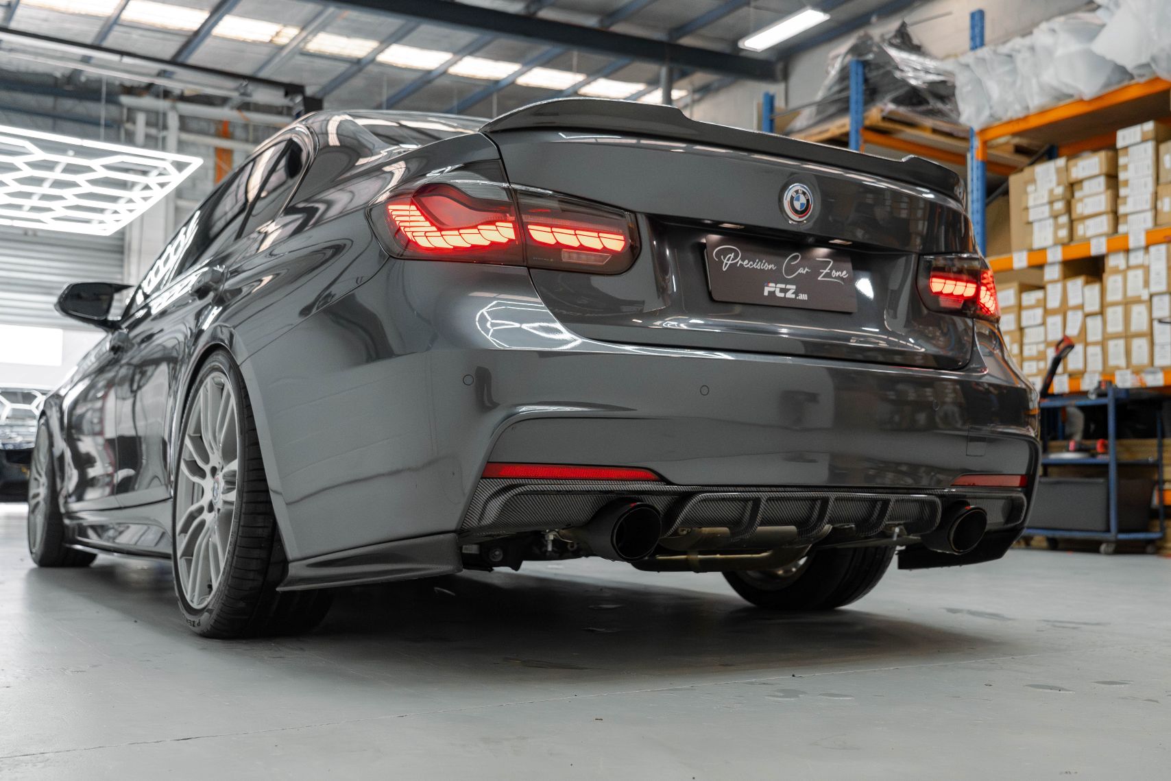 BMW F30 Competition Style Rear Bumper Splitters –Carbon Fiber