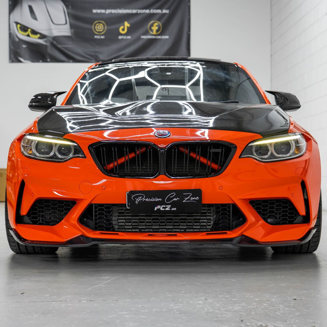 F87 M2 CS-Type Front Lip — Carbon Fiber