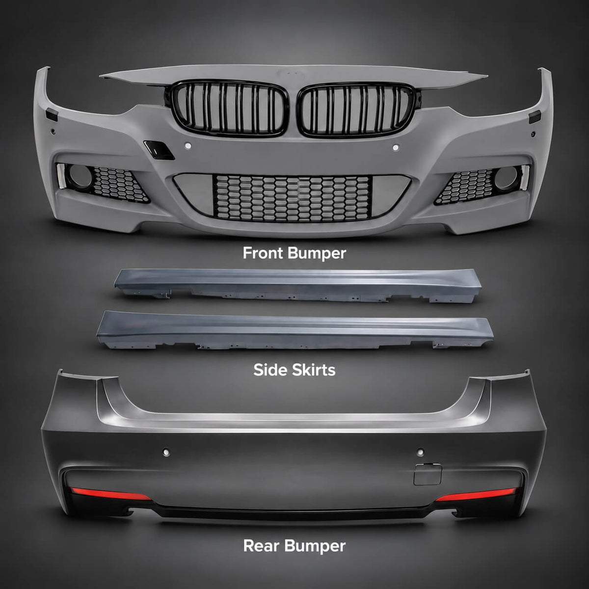 BMW F30 M Tech Conversion Kit - front bumper, side skirts and rear bumper