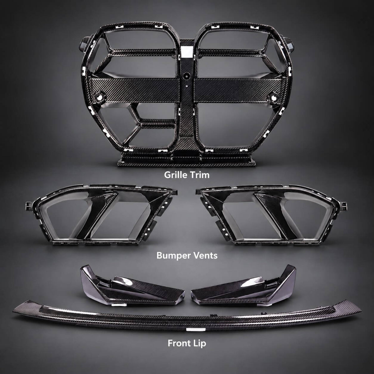 BMW G80 M3 / G82 M4 Carbon Aero Kit - grille trim, bumper vents and front lip
