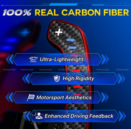 Carbon Fiber Magnetic LED Paddle Shifters