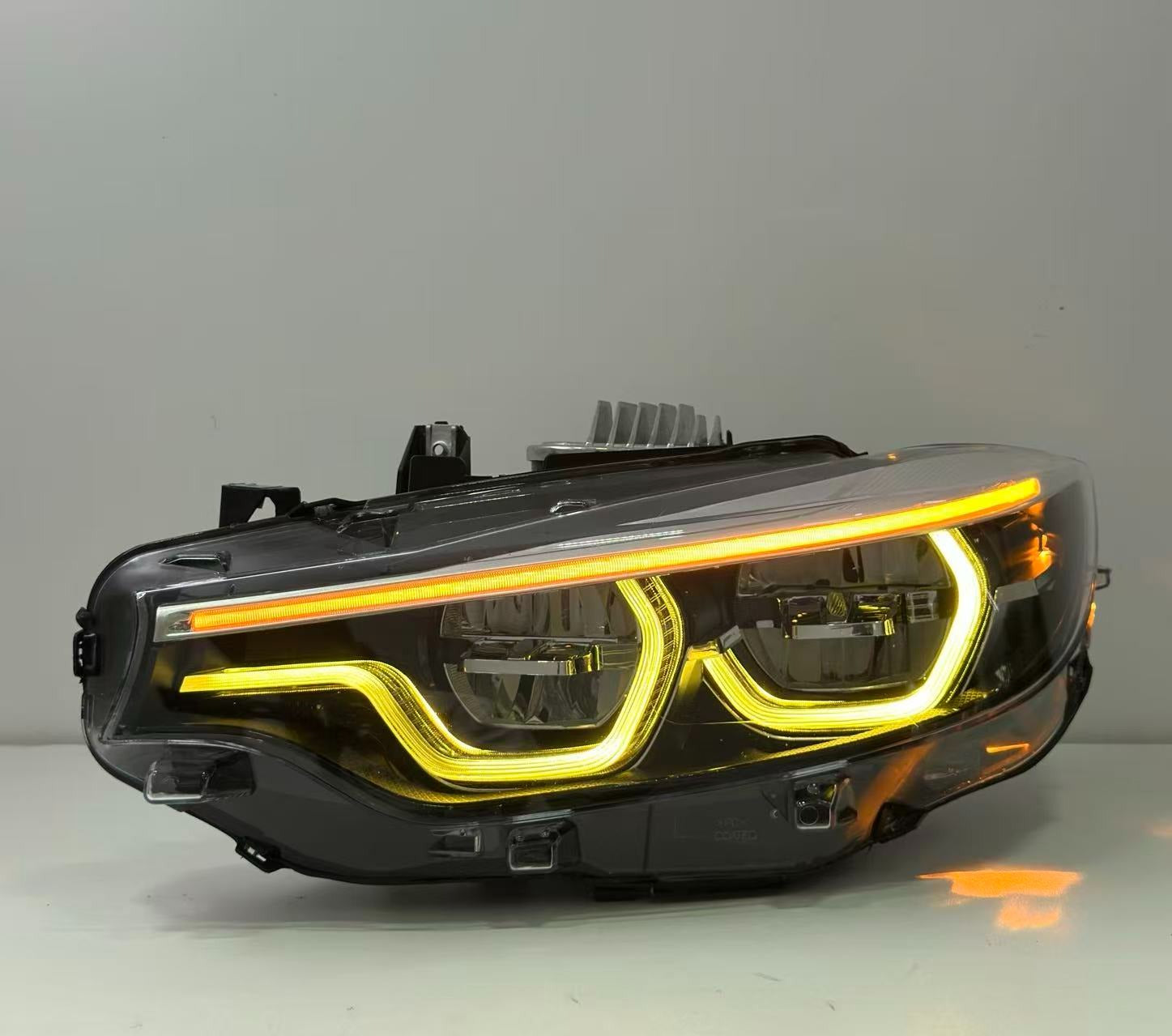 BMW 4 Series F32 / M3 F80 / M4 F82 RGB Smoked Black IKON Style V2 Headlights (2013–2018)