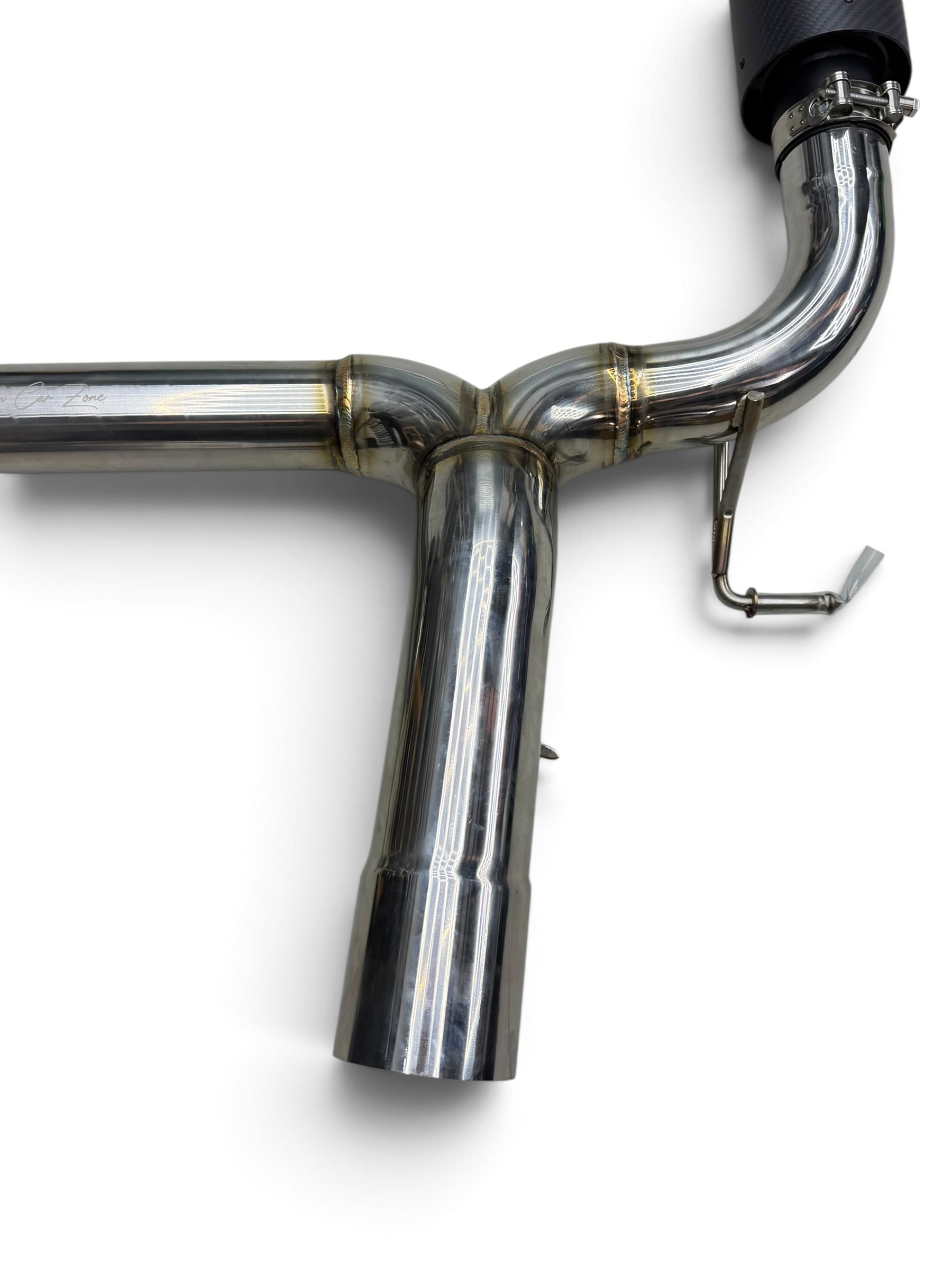 BMW F30/F31/F32 Stainless Steel Connecting & Rear Pipes – Muffler Delete with 4" Carbon Black Tips