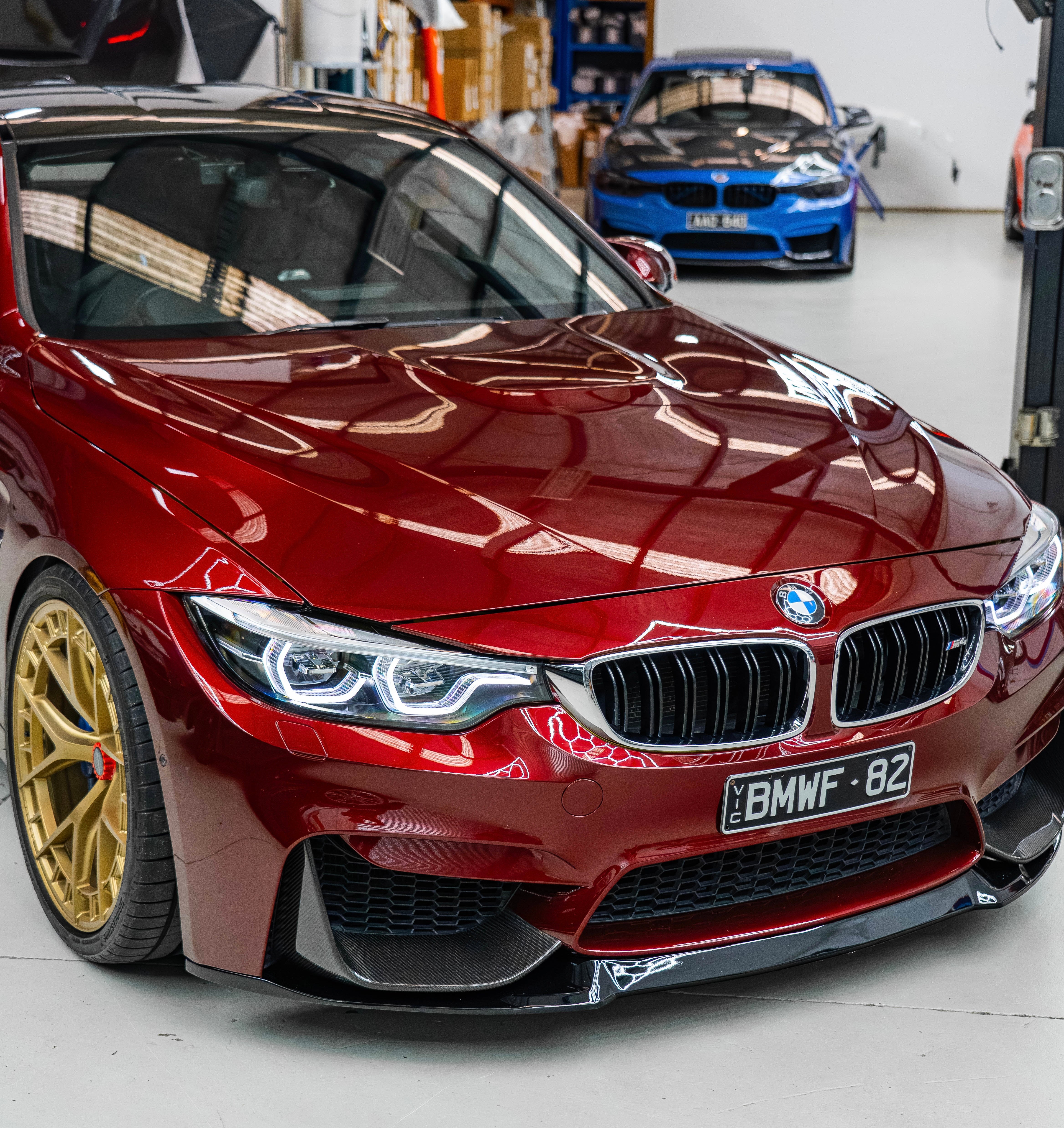 F80 / F82 M3 M4 CS-Style Front Lip Spoiler — Piano Gloss Black