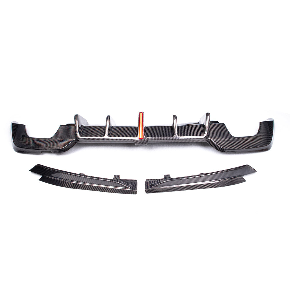 G20 3 Series KBL (Knife Blade Line) Style Rear Diffuser With Led — Carbon Fiber