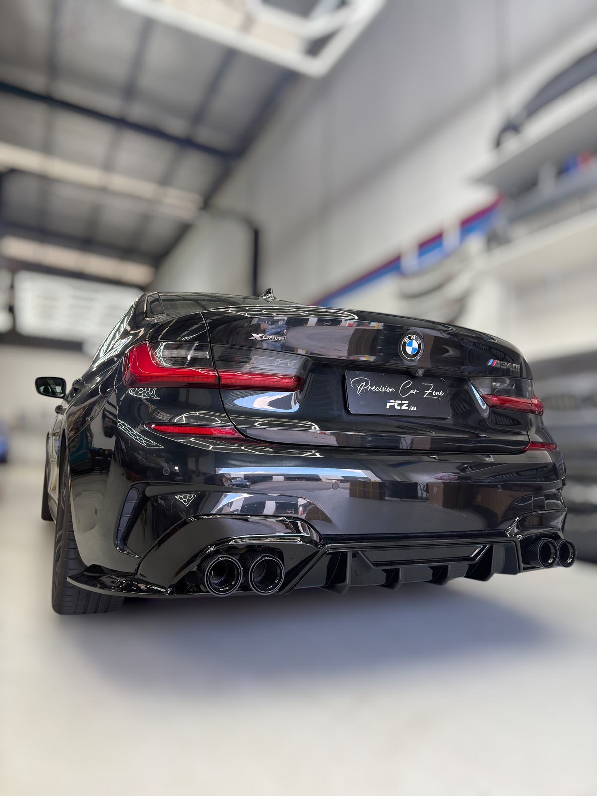 BMW G20 Competition Style Rear Diffuser Gloss Black (2019–2022 M Sport)