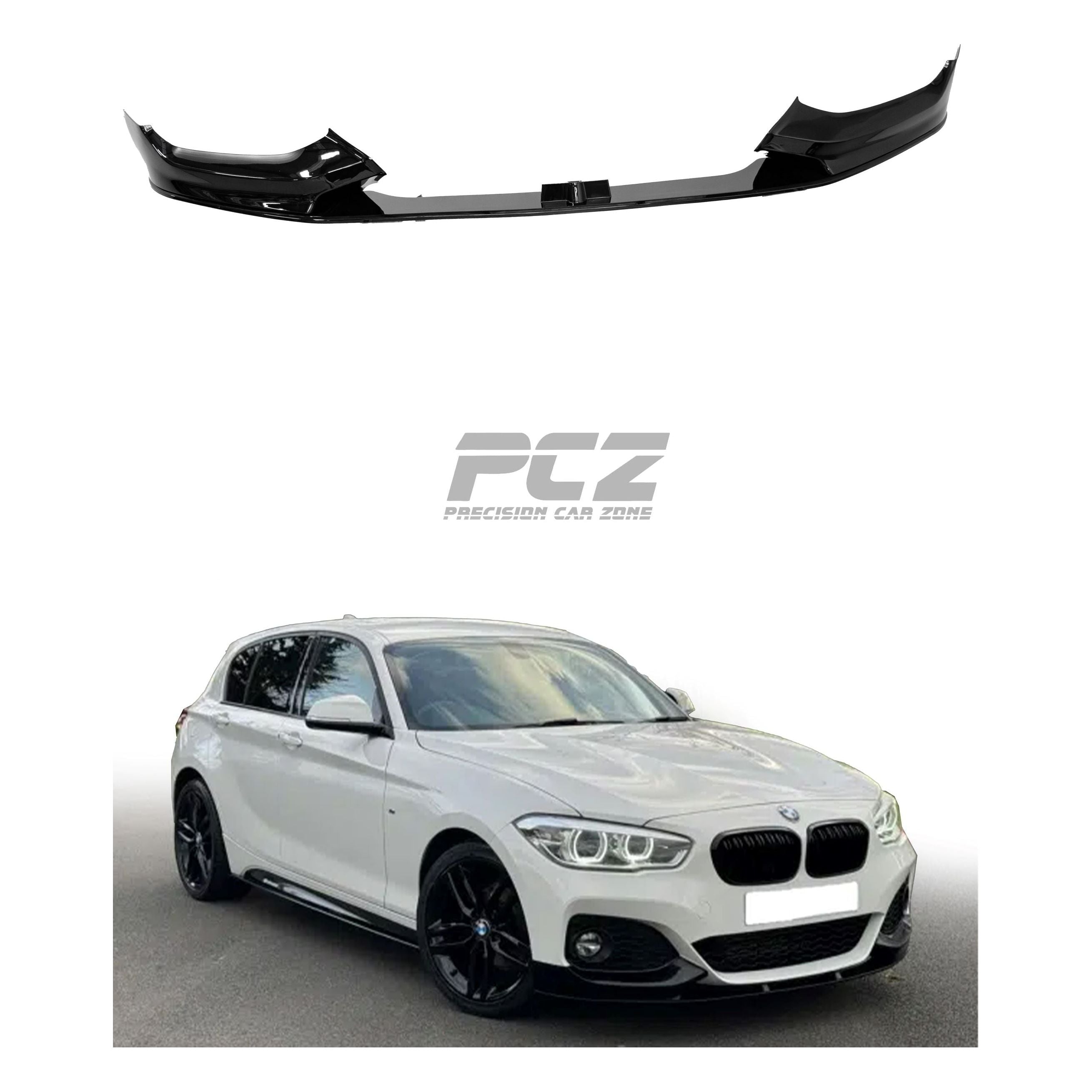 F20 LCI M-Performance Style Front Lip Glossy Black