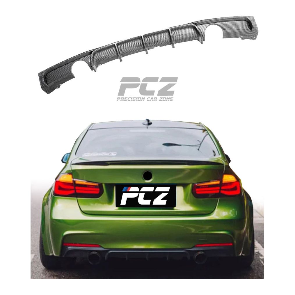 F30 M-Performance Style Diffuser Dual Exhaust Carbon Look 0-0