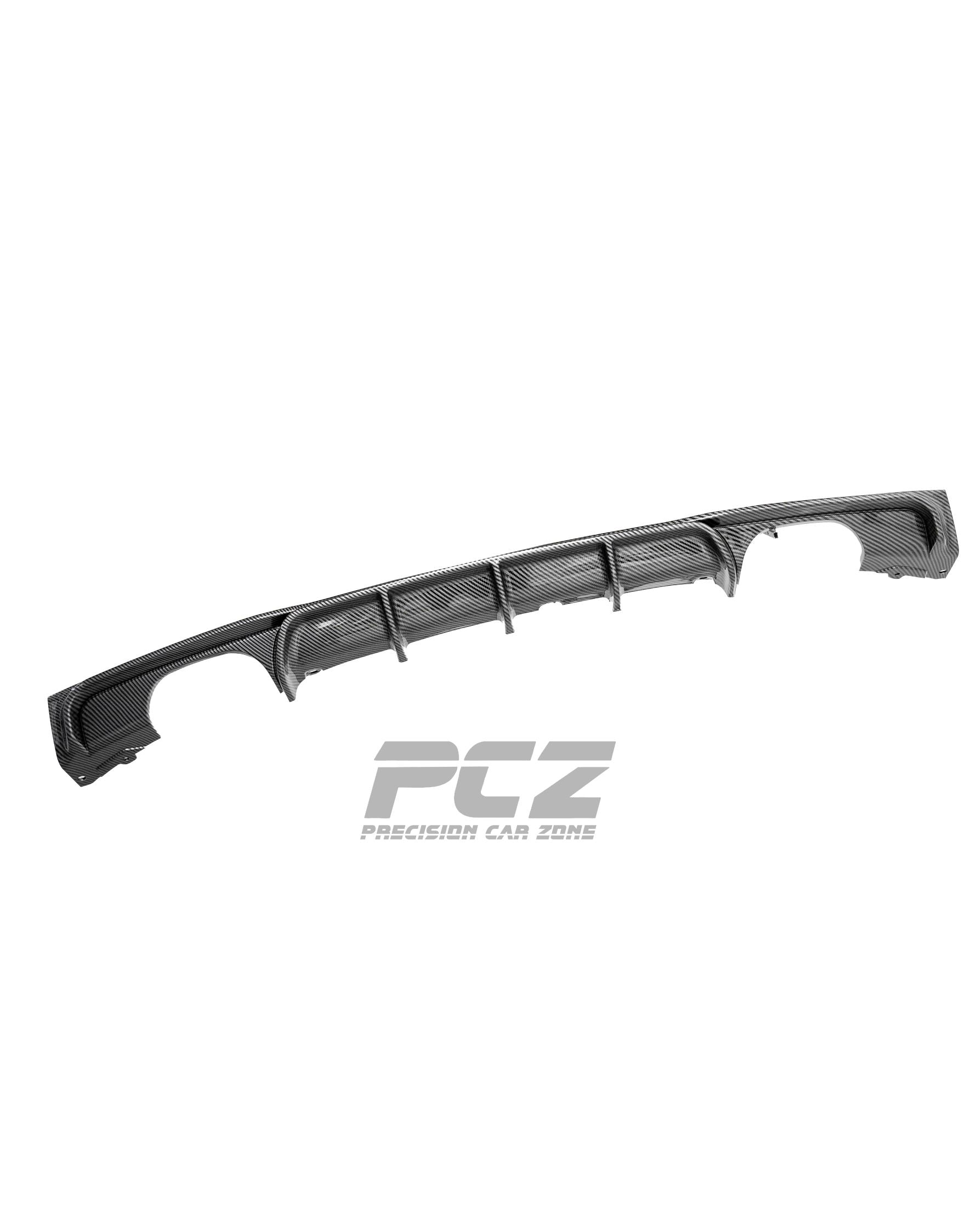 BMW F30/F31/F35 M Performance Style Quad Exit Rear Diffuser – Carbon Look Finish