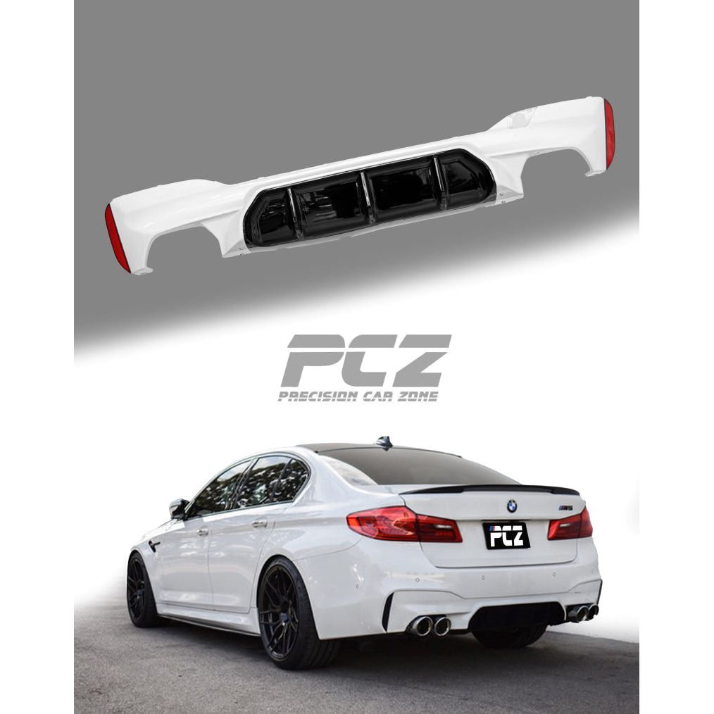 G30 G38 M5-Style Diffuser For M-Tech White & Glossy Black 0-0