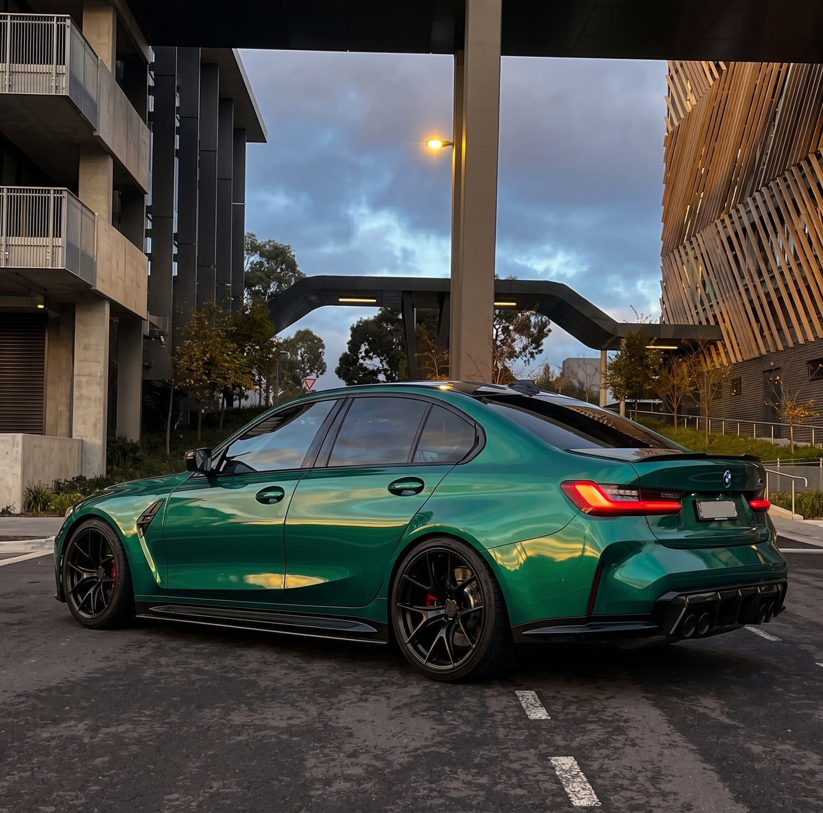 BMW G80 M3 MHC Style Dry Carbon Fibre OEM Replacement Side Skirts