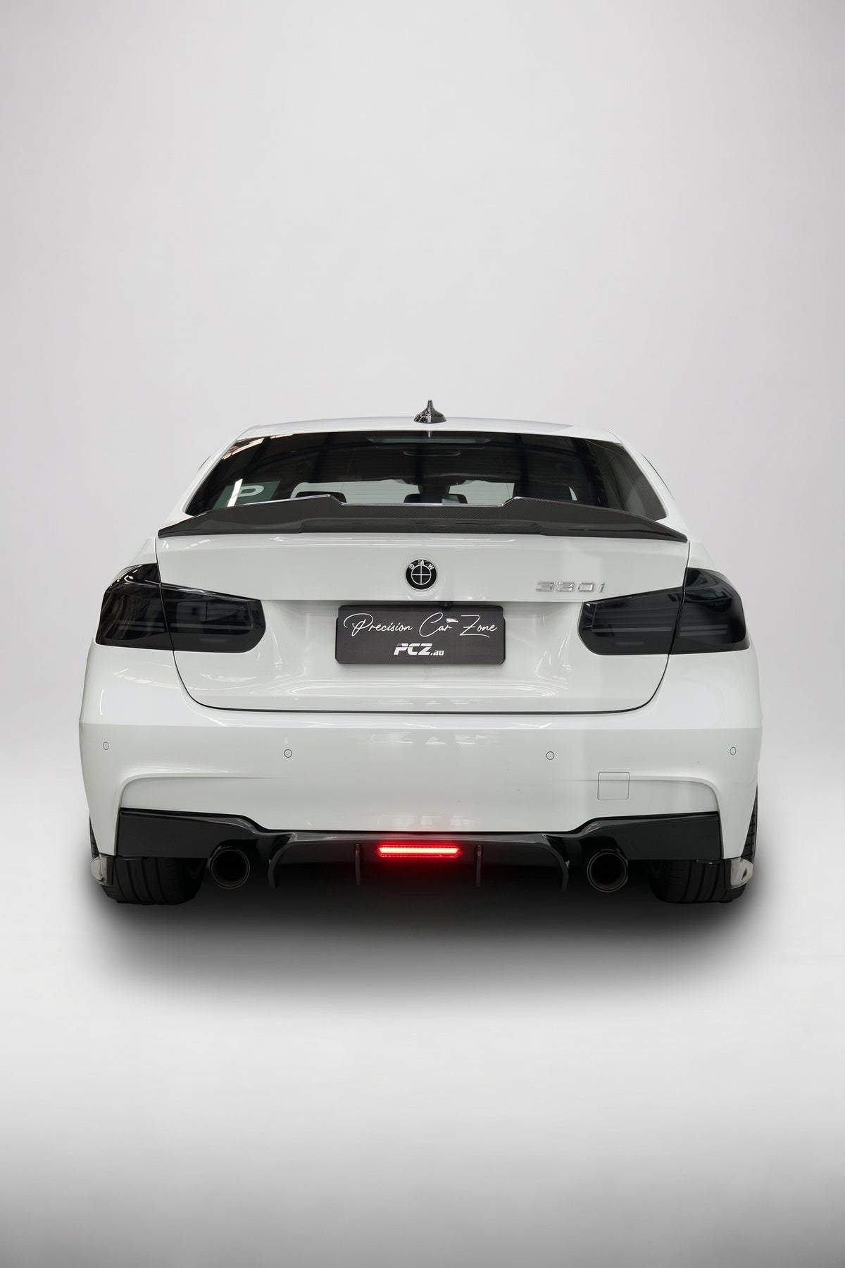 BMW F30 Competition Style Rear Diffuser with LED – Gloss Black