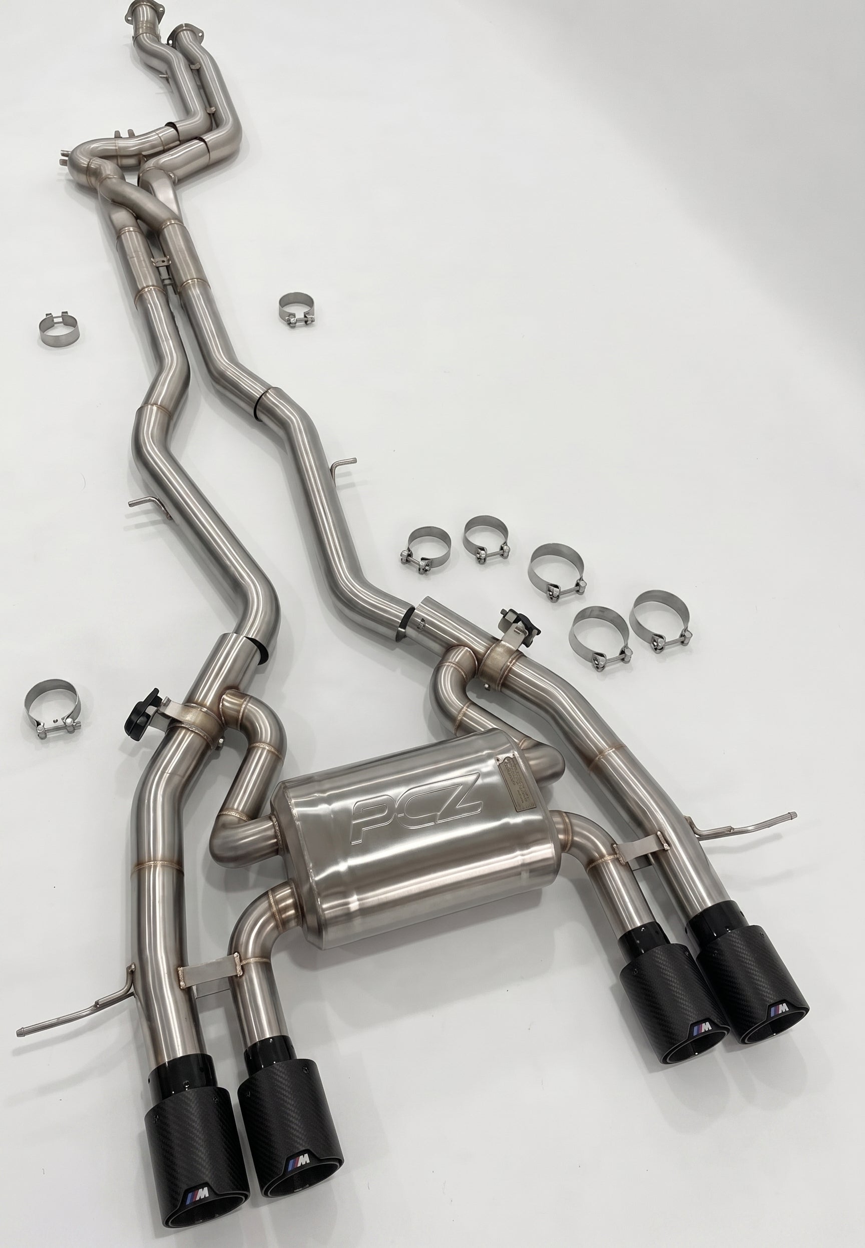 PCZ Performance 3.5" Valved Catback Exhaust System w/ Equal Length Z-Pipe & Remote – BMW G80 M3 / G81 / G82 M4 / G83