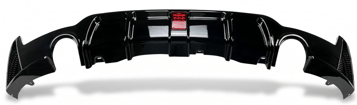 BMW 4 Series F32 F33 F36 M-Sport Gloss Black Rear Diffuser with LED
