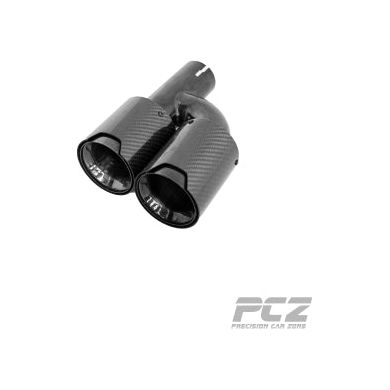 H Type Exhaust Tip Carbon Black