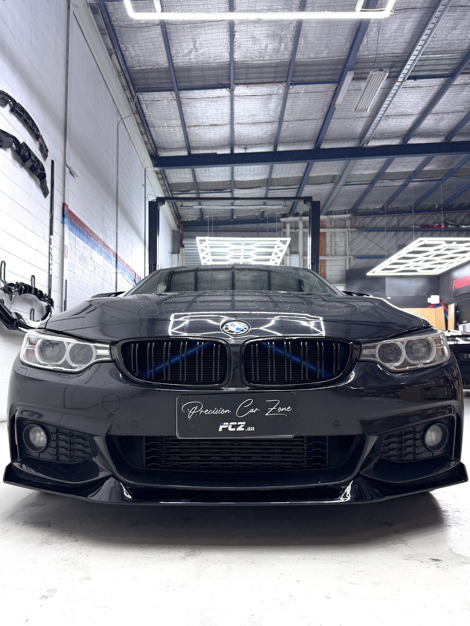 F32 / F33 / F36 M-Tech MAD Style Front Lip – Glossy Black