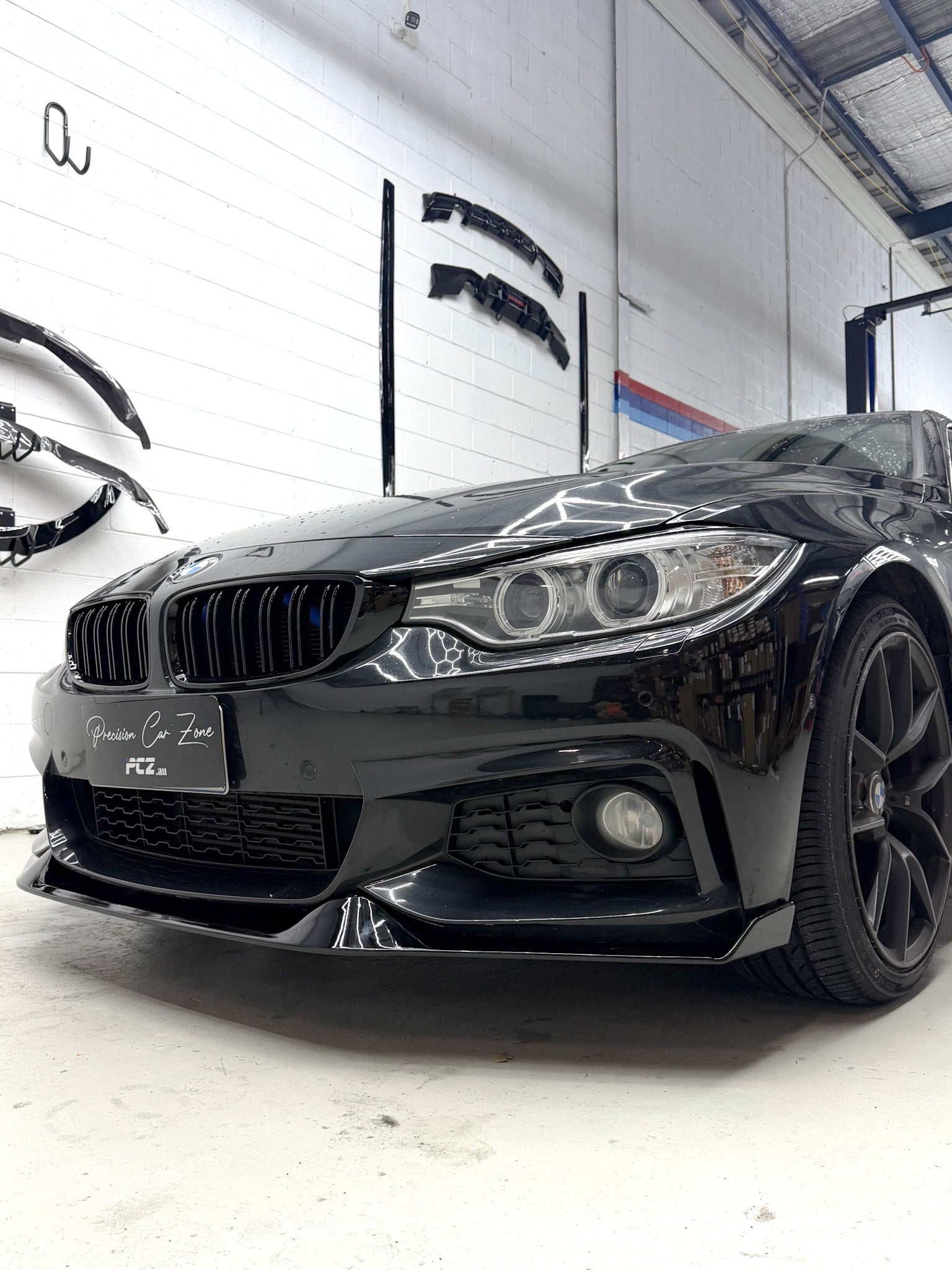 F32 / F33 / F36 M-Tech MAD Style Front Lip – Glossy Black