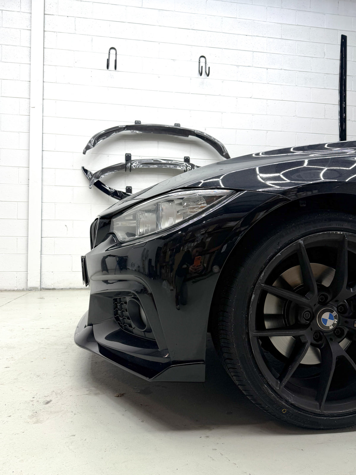 F32 / F33 / F36 M-Tech MAD Style Front Lip – Glossy Black