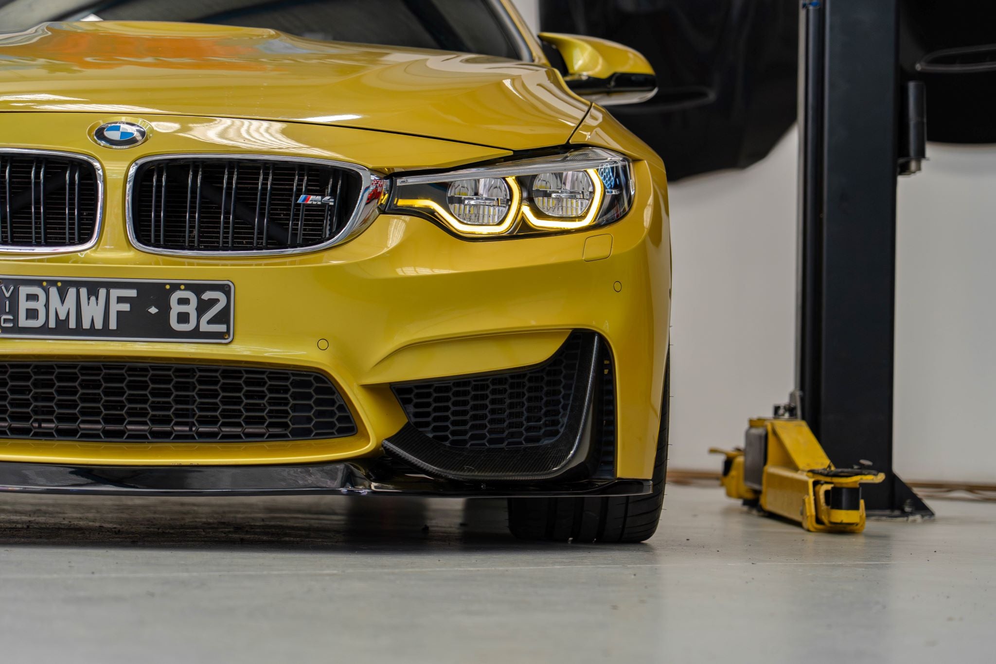F80 / F82 M3 M4 CS-Style Front Lip Spoiler — Piano Gloss Black
