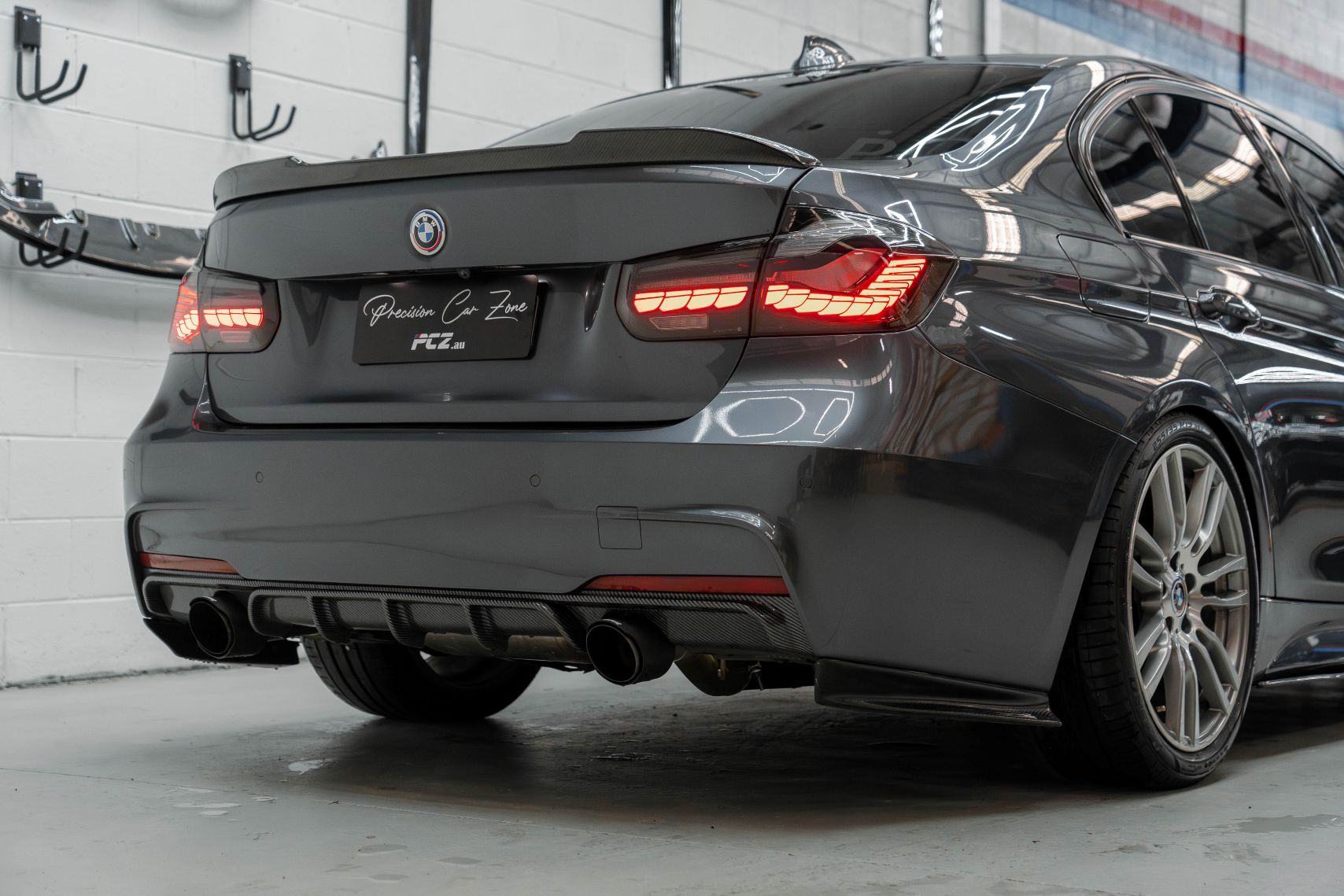 BMW F30 Competition Style Rear Bumper Splitters –Carbon Fiber