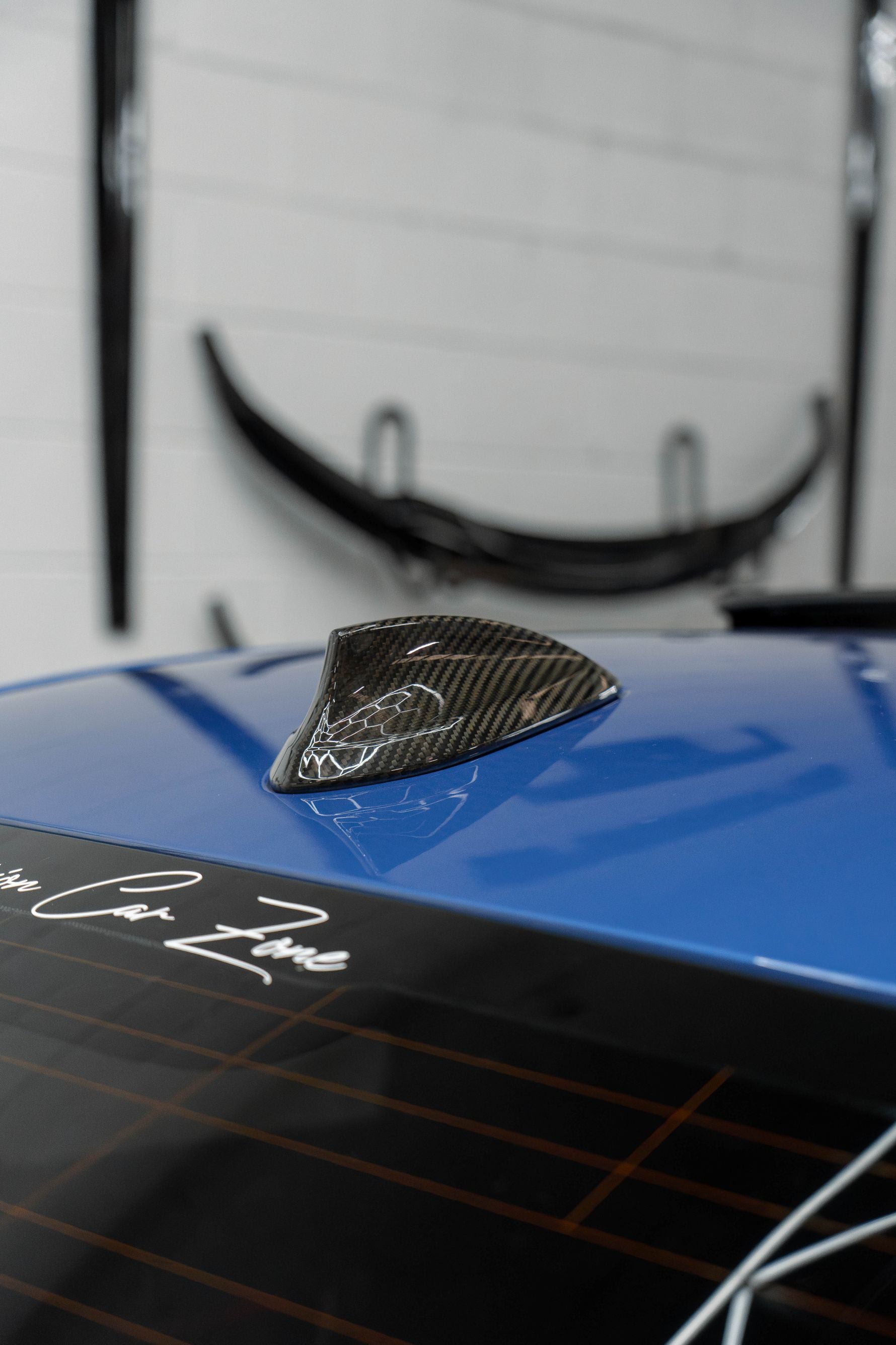 Dry Carbon Fiber Roof Shark Fin F-Series Antenna Stick -On Cover For BMW