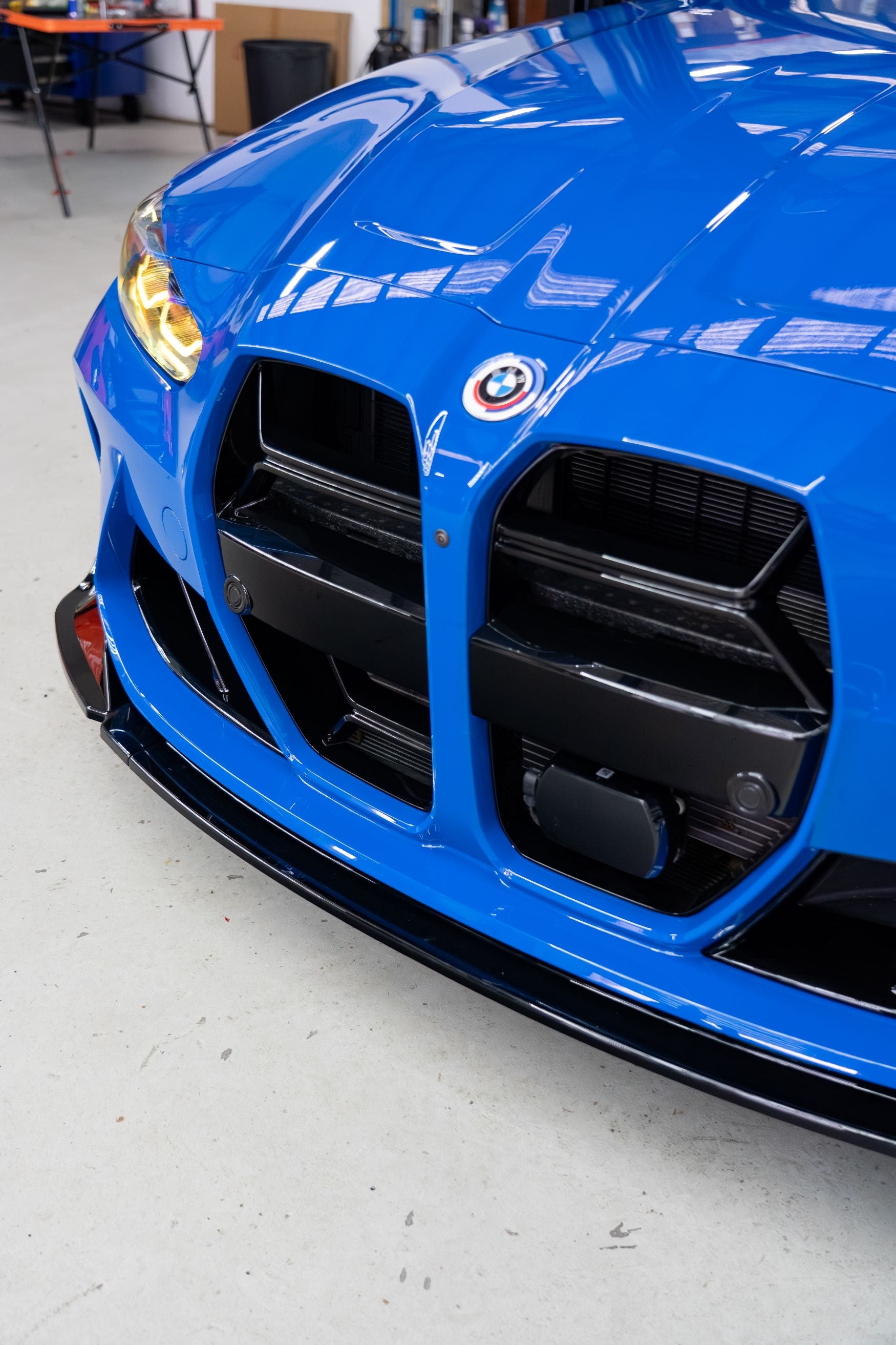 G80 / G82 V2 Style Front Lip Spoiler — Piano Gloss Black