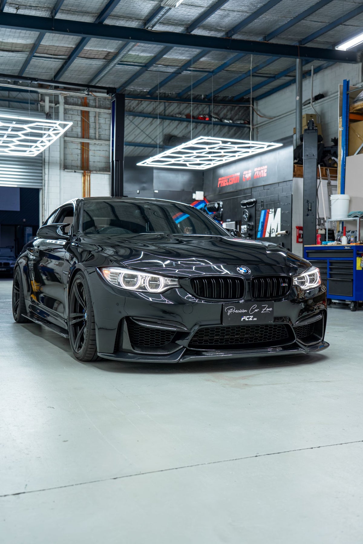BMW F80 M3 / F82 F83 M4 M Performance Style Front Splitter – Pre-Preg Dry Carbon Fiber (2014–2020)