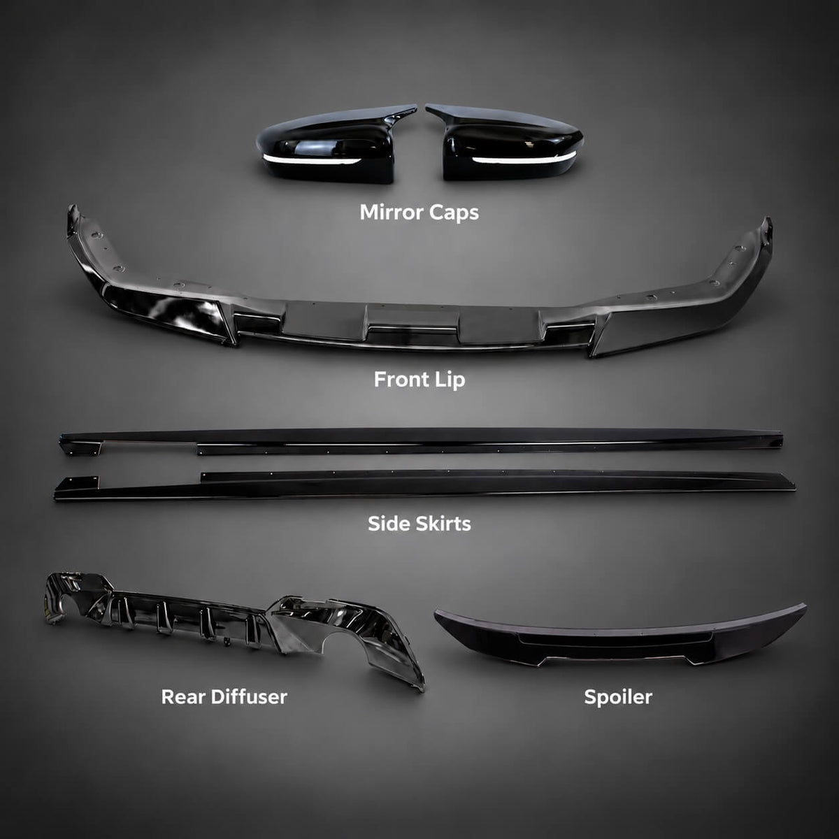 BMW G20 Aero Kit (Pre-LCI) - mirror caps, front lip, side skirts, rear diffuser and spoiler