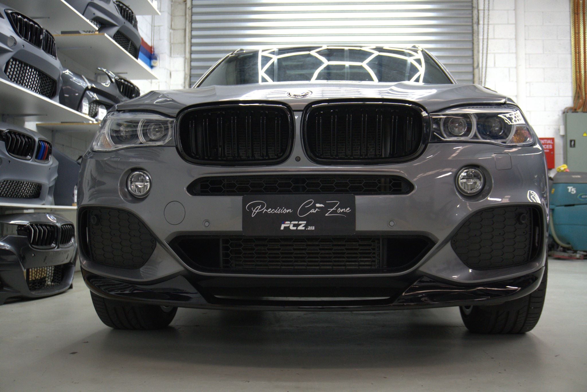 X5 F15 X6 F16 M-Performance Dual Slat Grill Piano Gloss Black