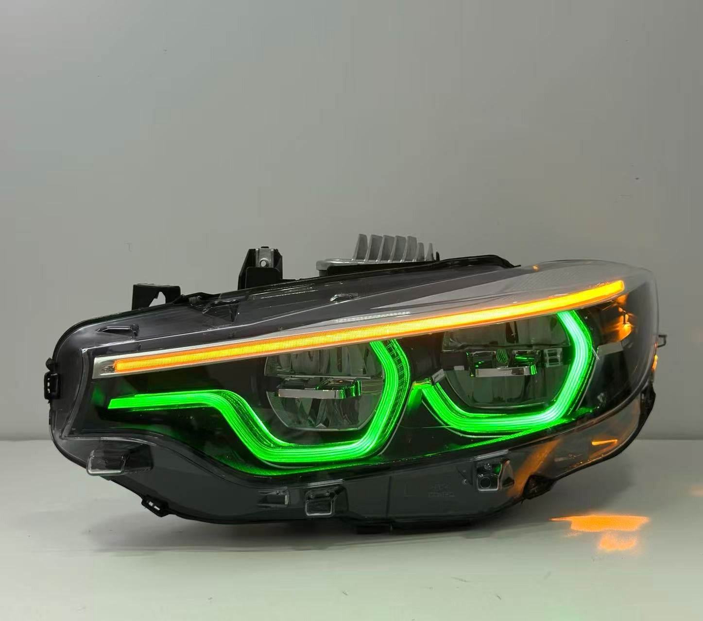 BMW 4 Series F32 / M3 F80 / M4 F82 RGB Smoked Black IKON Style V2 Headlights (2013–2018)