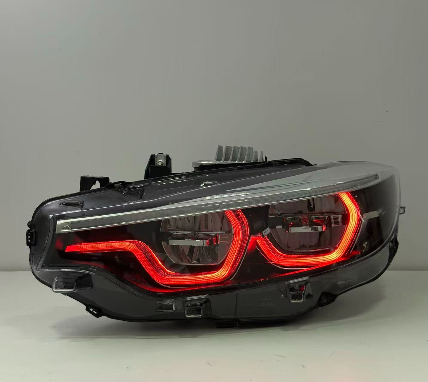 BMW 4 Series F32 / M3 F80 / M4 F82 RGB Smoked Black IKON Style V2 Headlights (2013–2018)