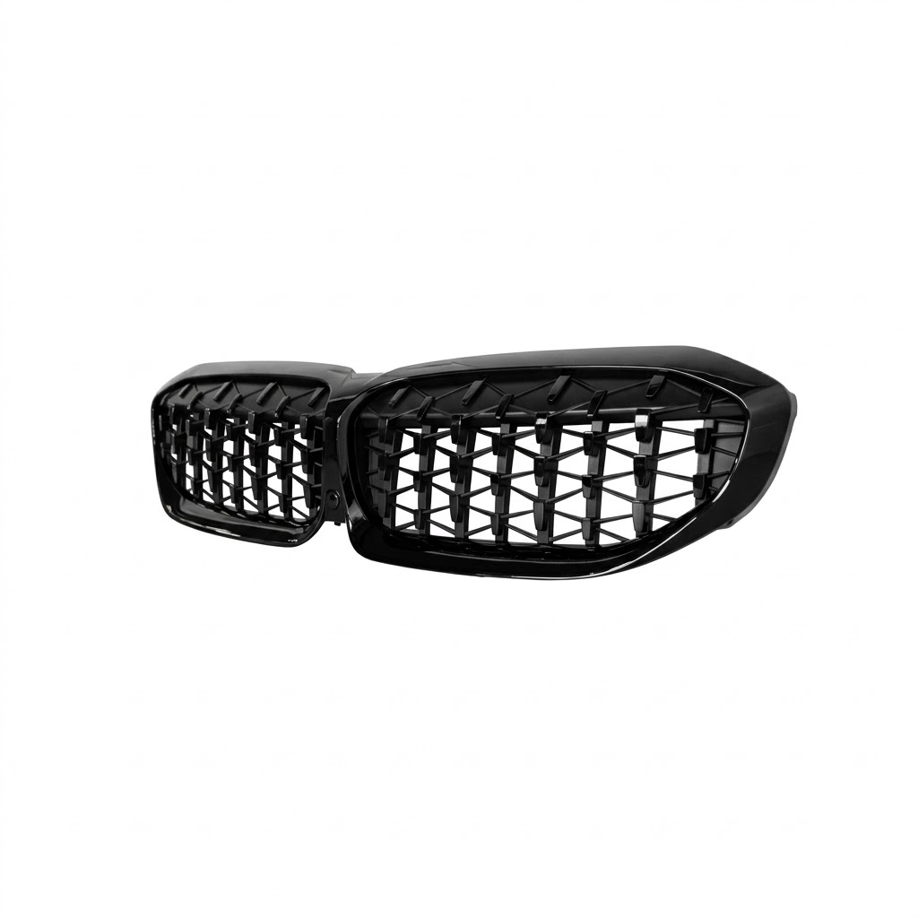 BMW G20 / G21 / G28 Diamond Grille – Gloss Black / Chrome | 2019–2022