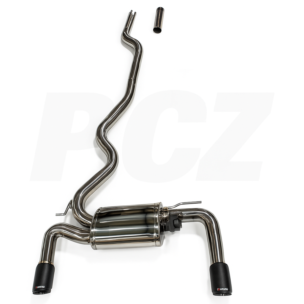 M Performance-Style Exhaust Valve Kit with Carbon Tips – BMW F30 N20 (Single Exhaust Tip)