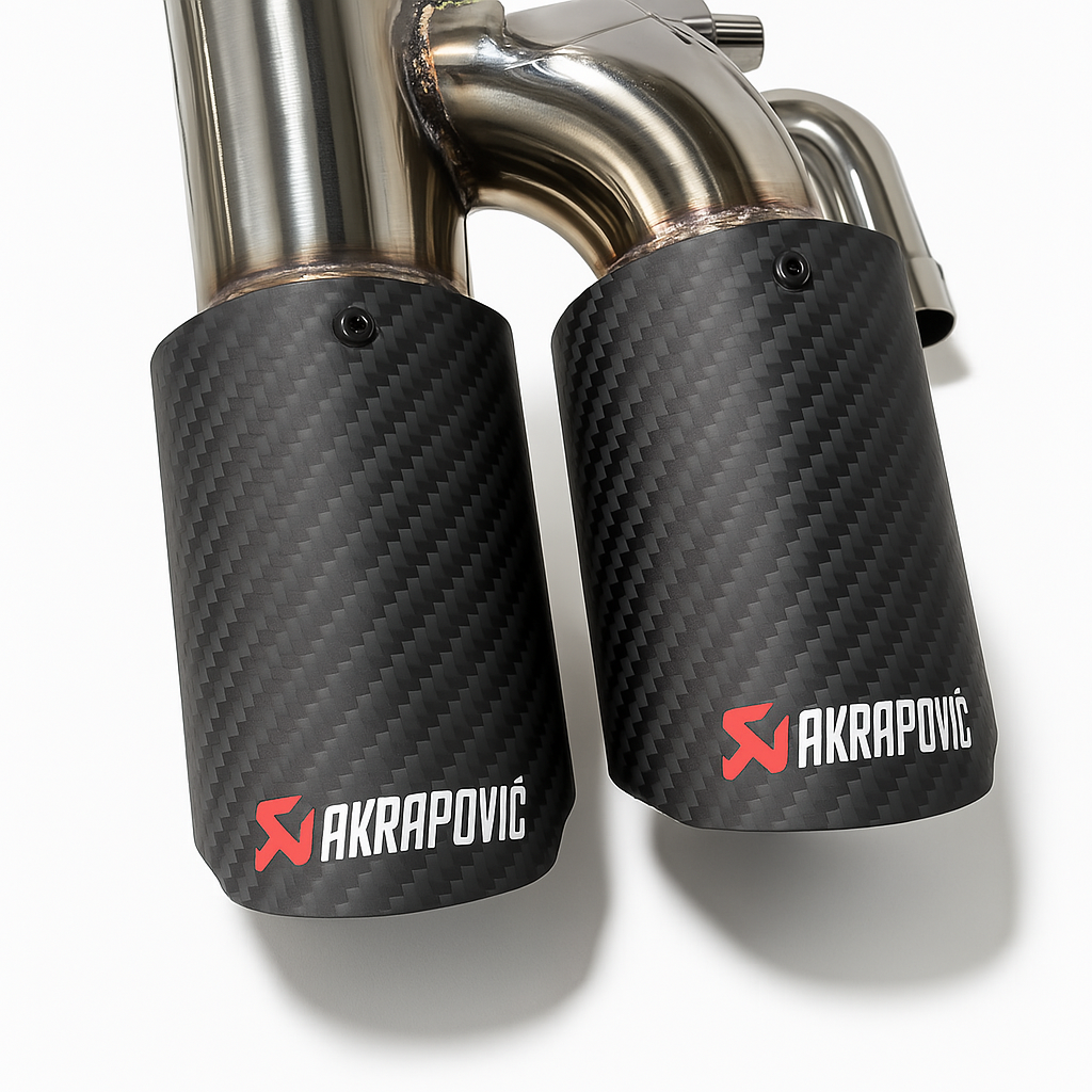 M Performance-Style Exhaust Valve Kit with Carbon Tips – BMW F30 N20 (Quad Tip Exhaust)